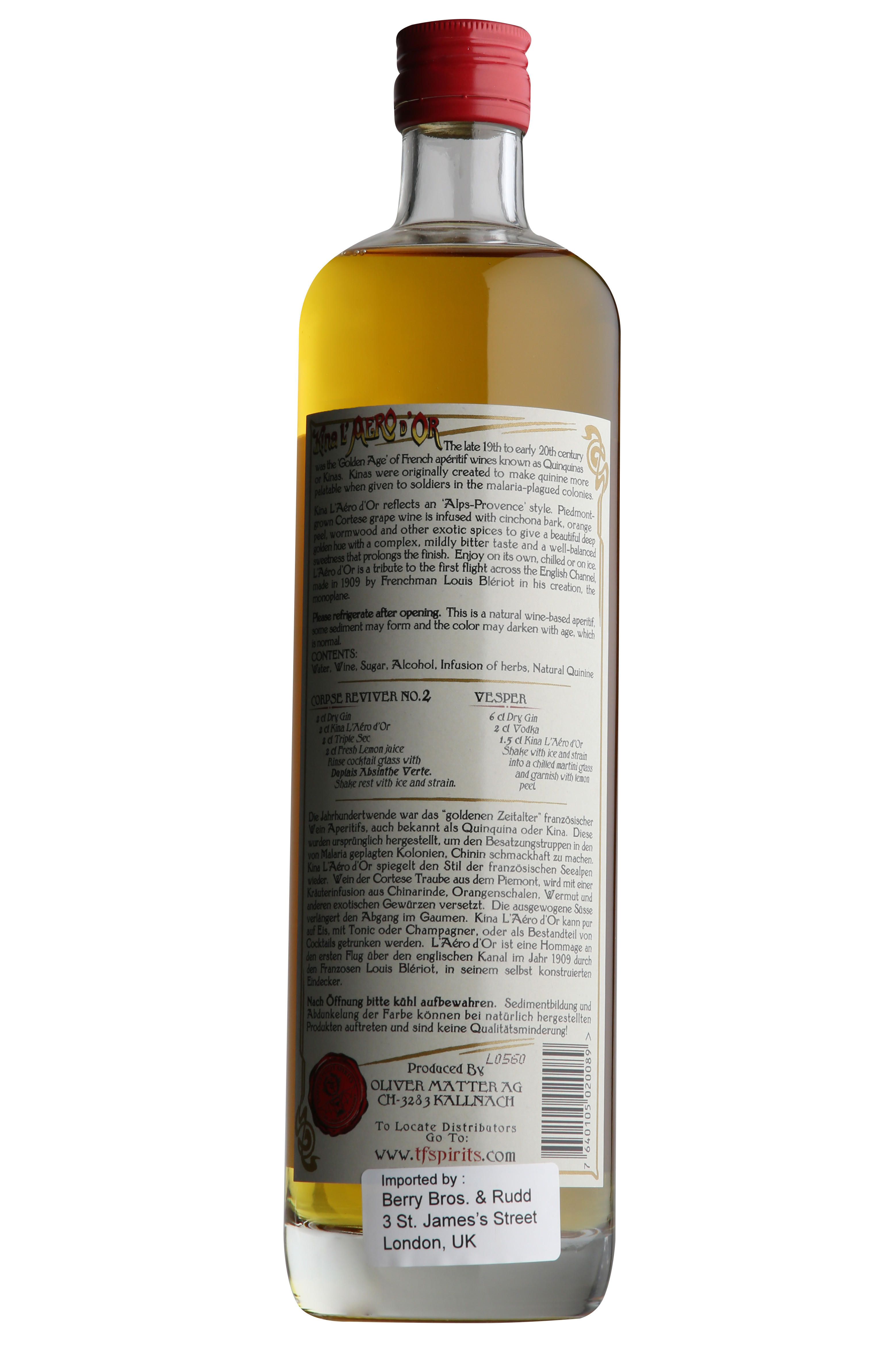 Tempus Fugit Spirits, Kina L'Aero D'Or (18%)