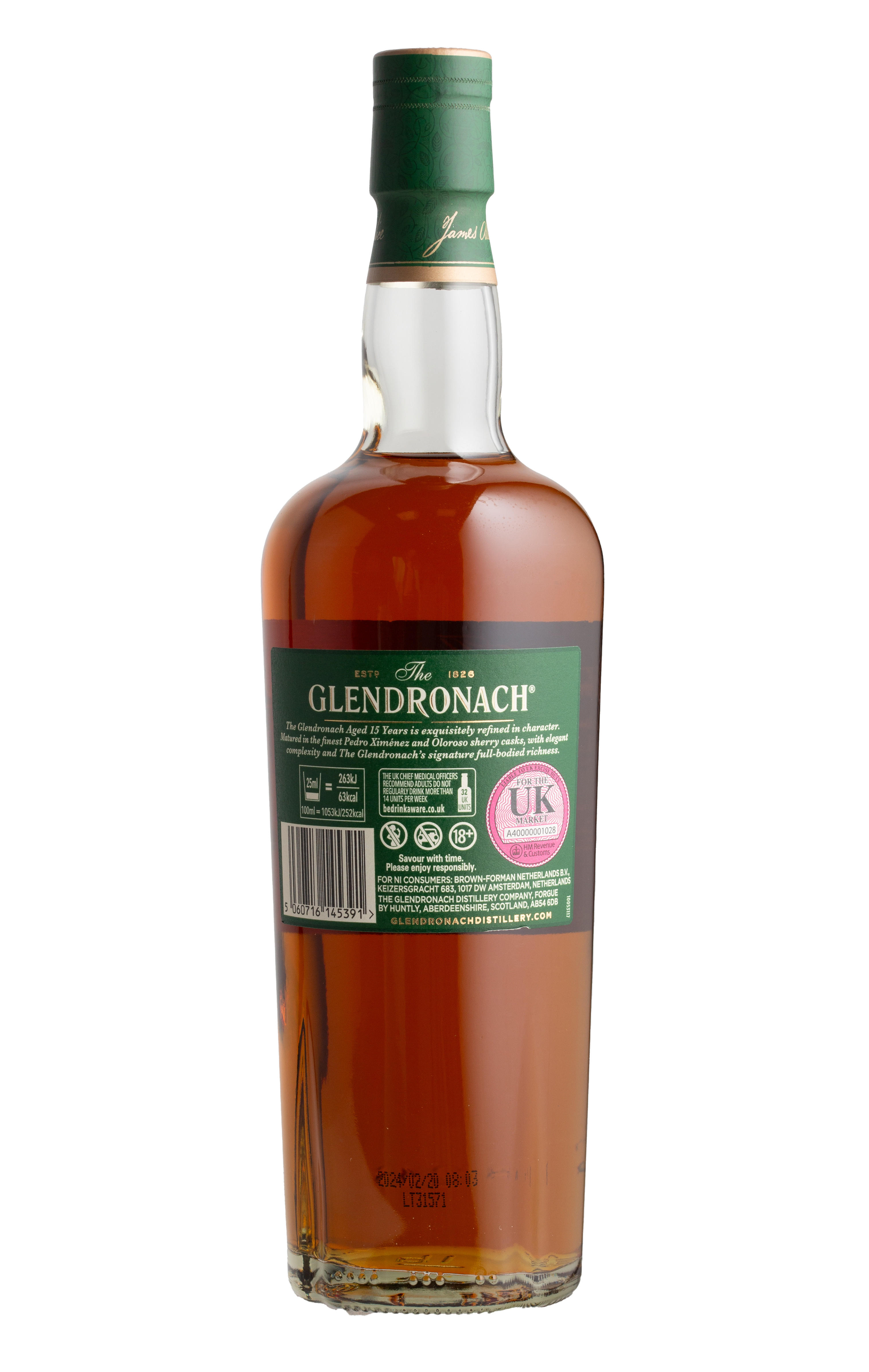 The Glendronach, 15-Year-Old, Highland, Single Malt Scotch Whisky