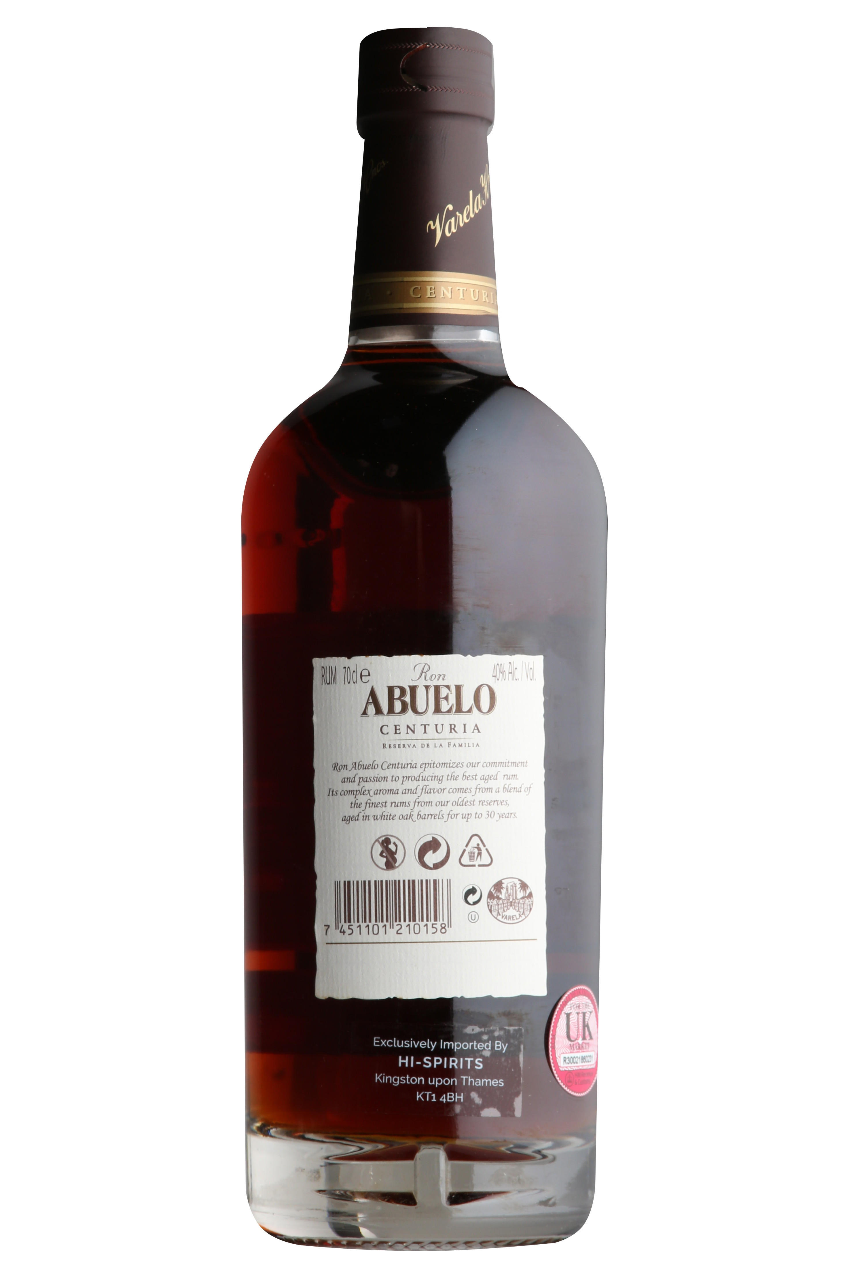 Ron Abuelo Centuria, Reserva de la Familia, Rum, Panama (40%)