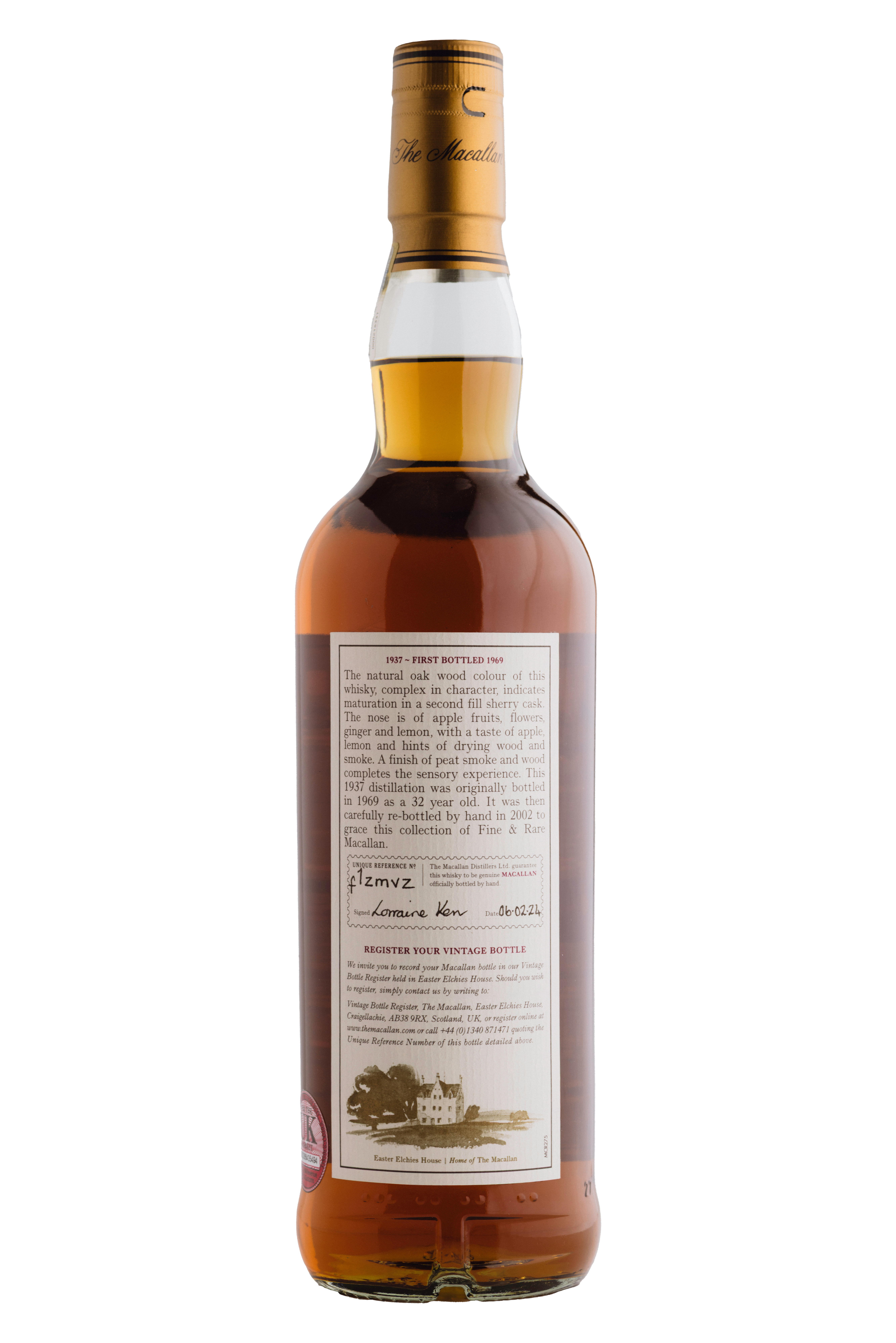 1937 The Macallan, Fine & Rare Collection, 32-Year-Old, Speyside