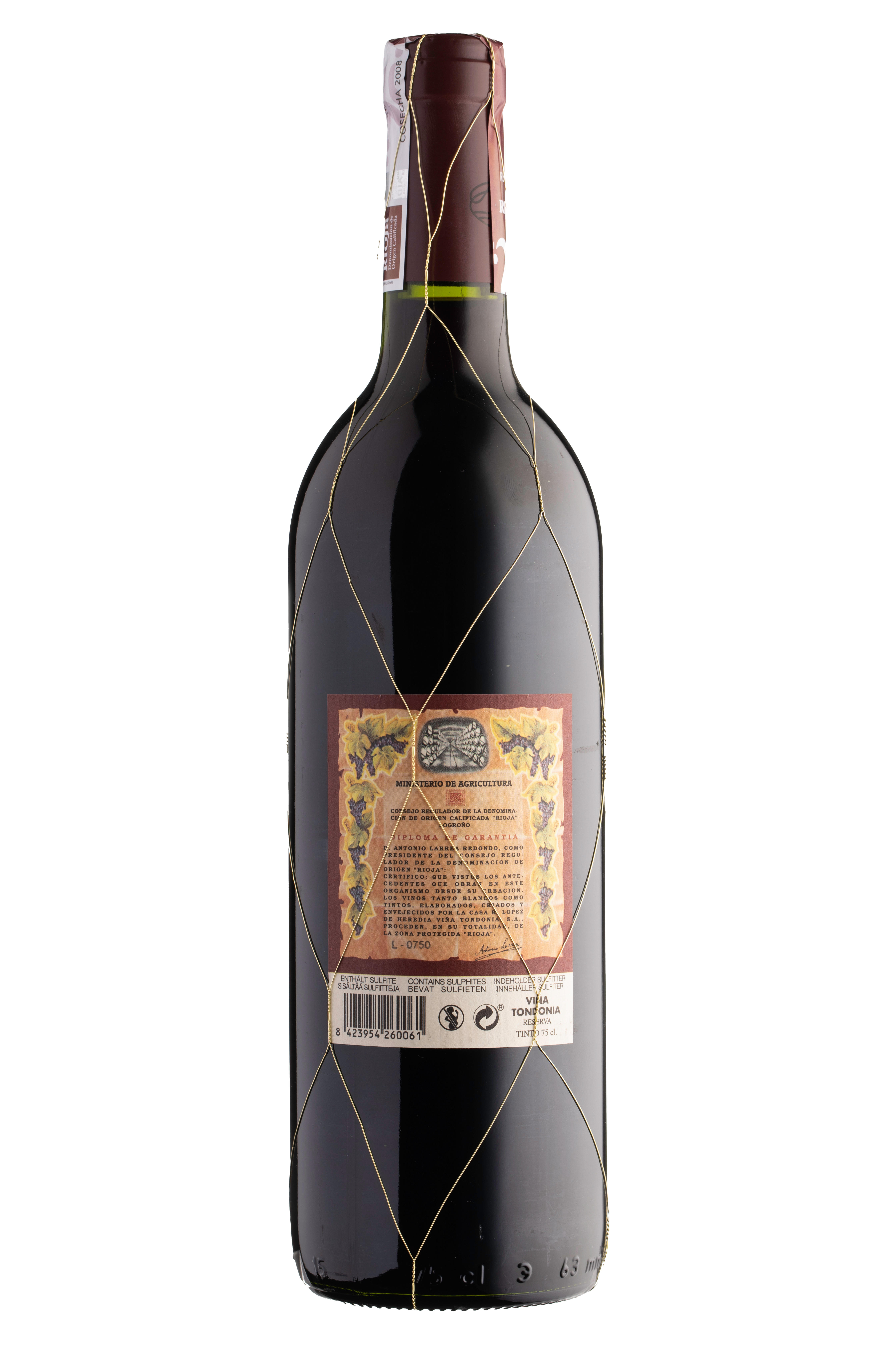 2008 Viña Tondonia Tinto, Reserva, Bodegas R. López de Heredia