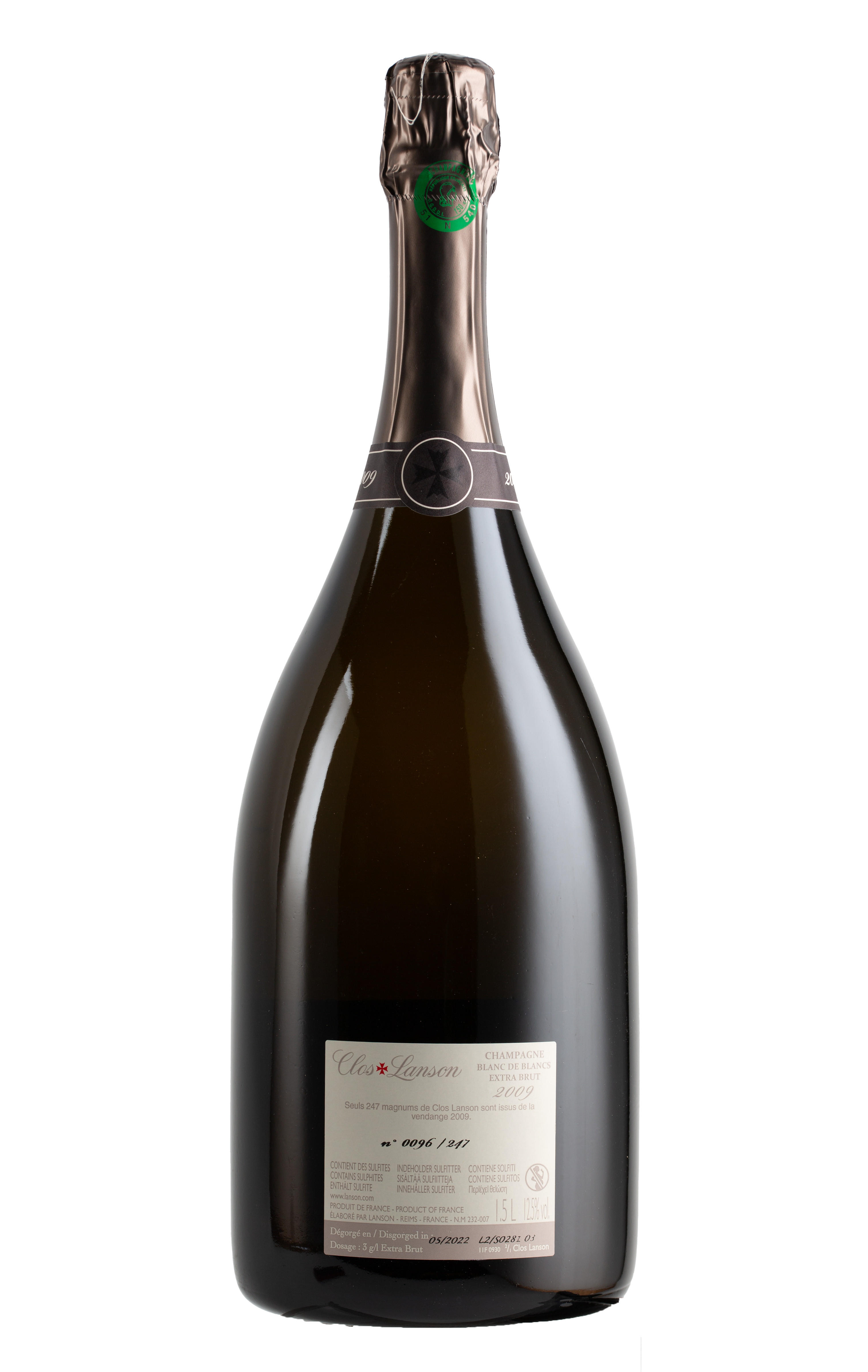 2009 Champagne Lanson, Le Clos Lanson, Blanc de Blancs, Brut