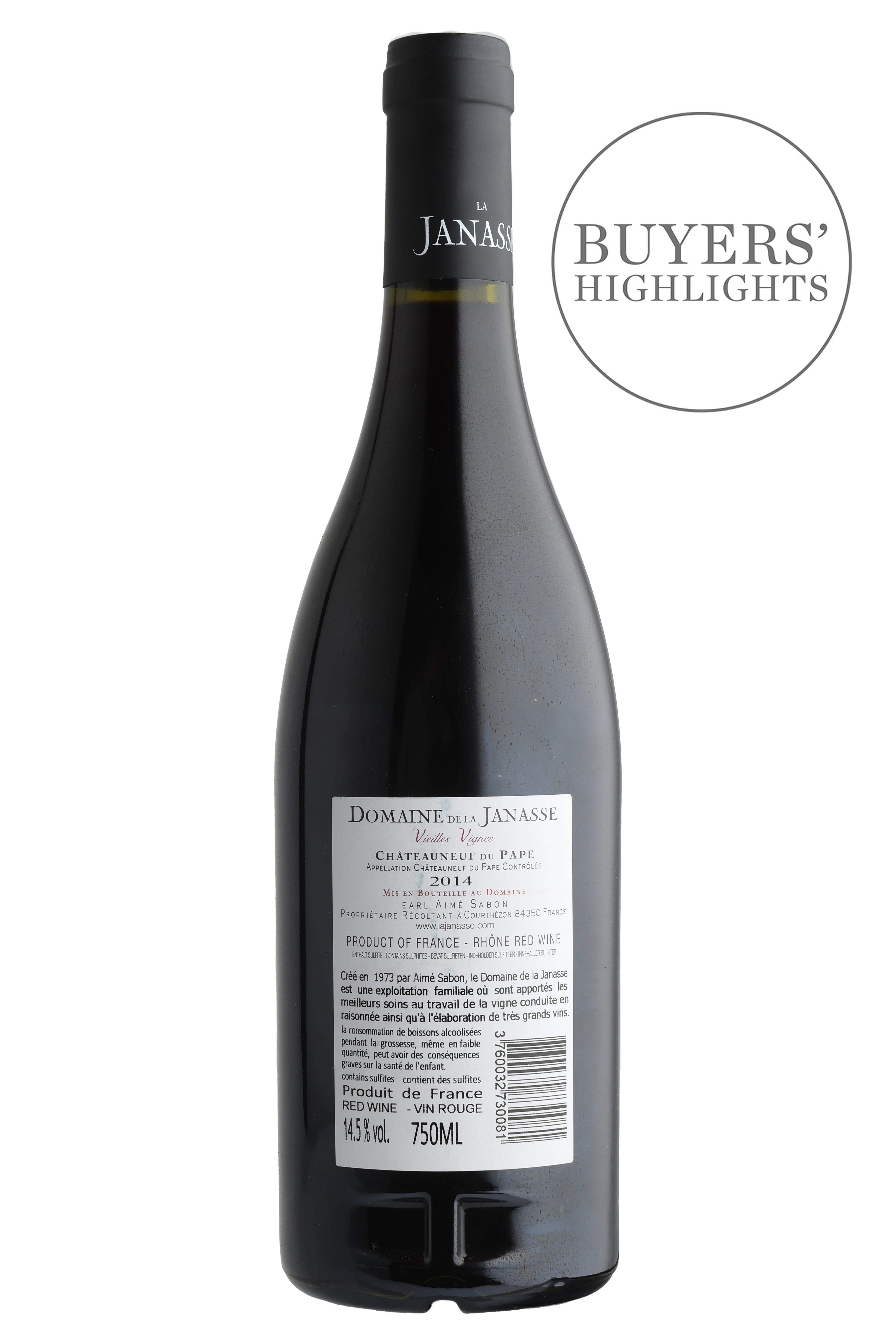 Janasse 2012 Châteauneuf du Pape 750ml Domaine de la Janasse Chateauneuf-du-Pape 2012 | Wine.com