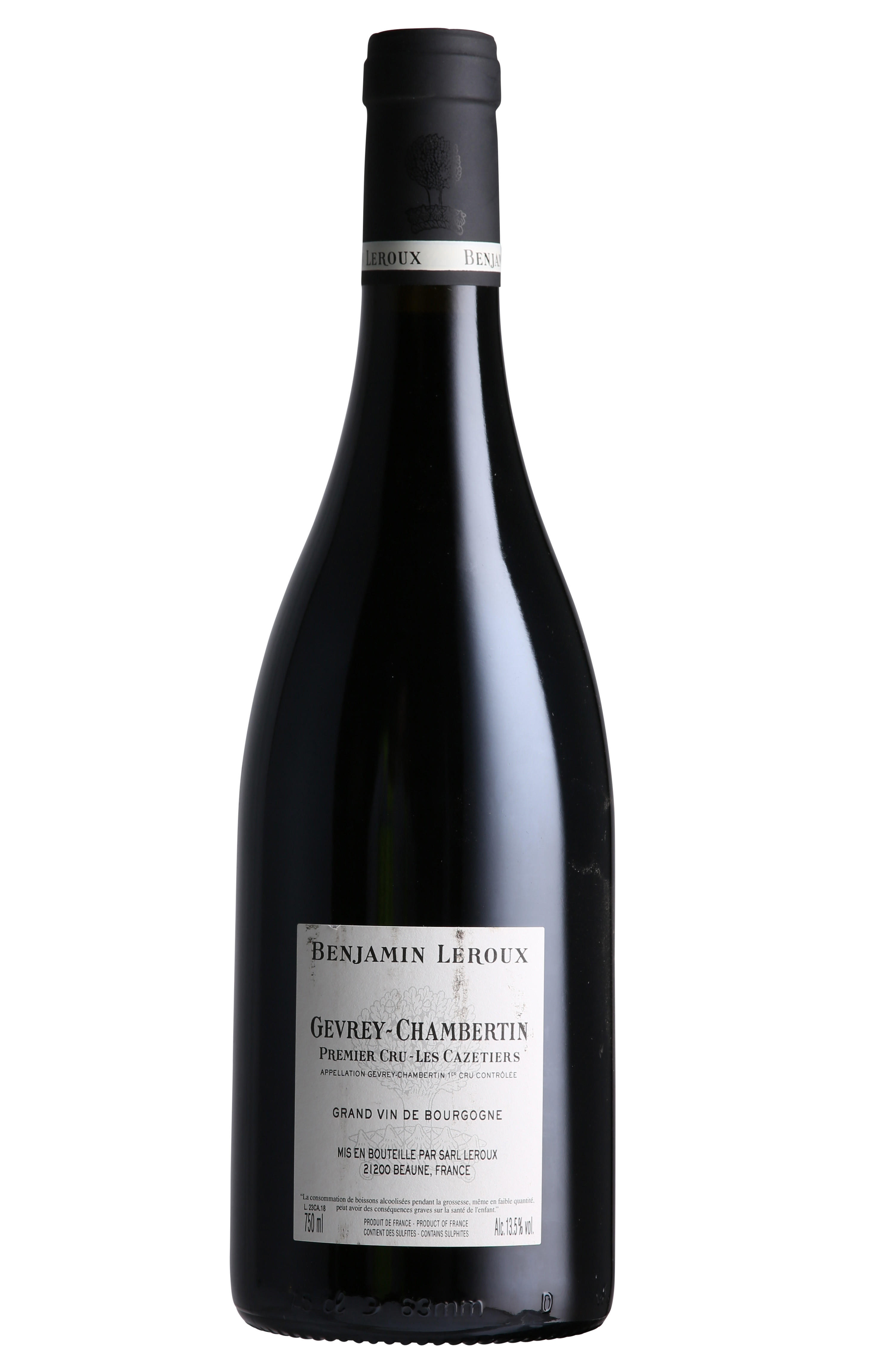 2018 Gevrey-Chambertin, Les Cazetiers, 1er Cru, Benjamin Leroux