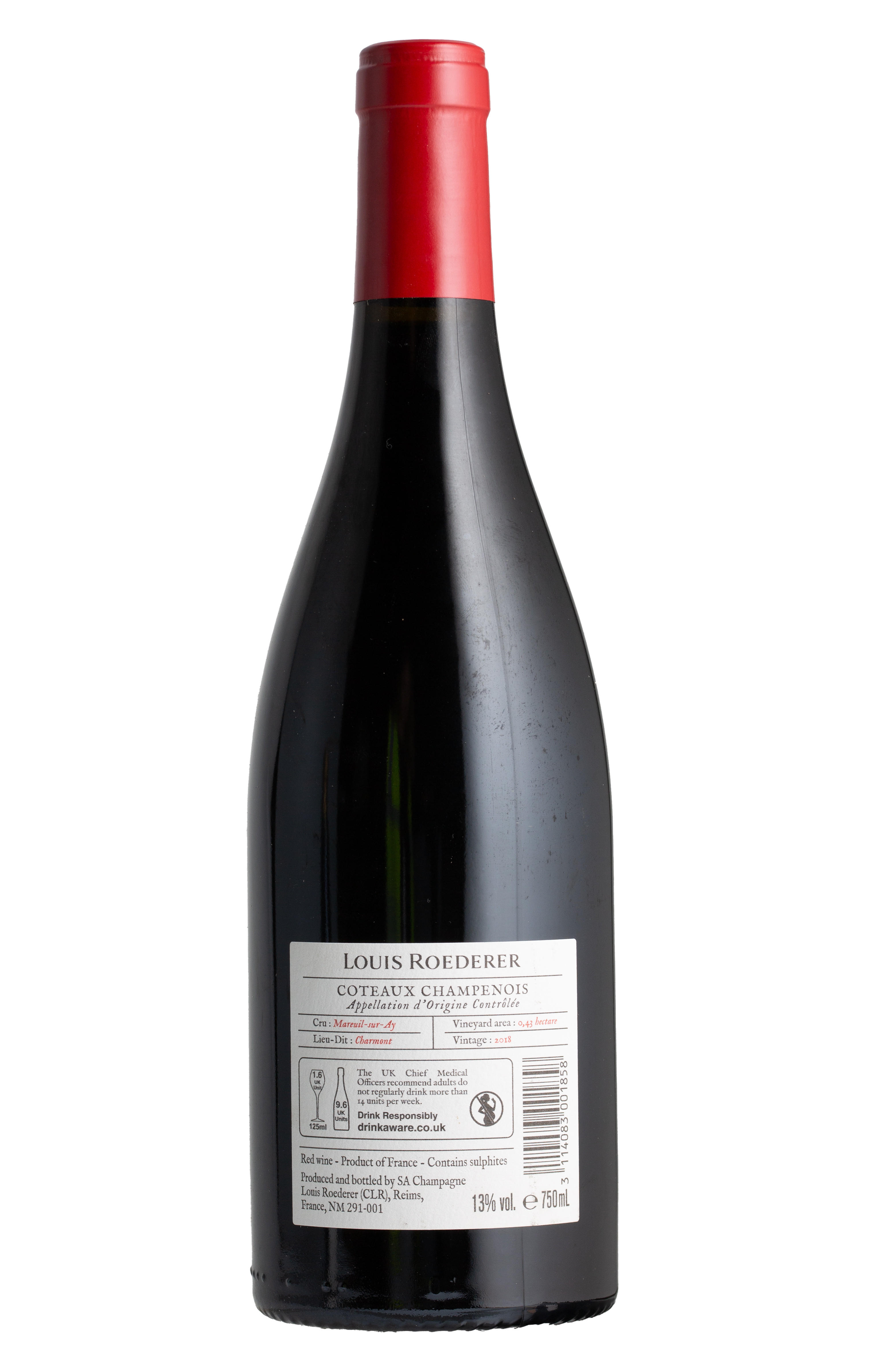 2018 Coteaux Champenois, Hommage à Camille, Charmont Pinot Noir