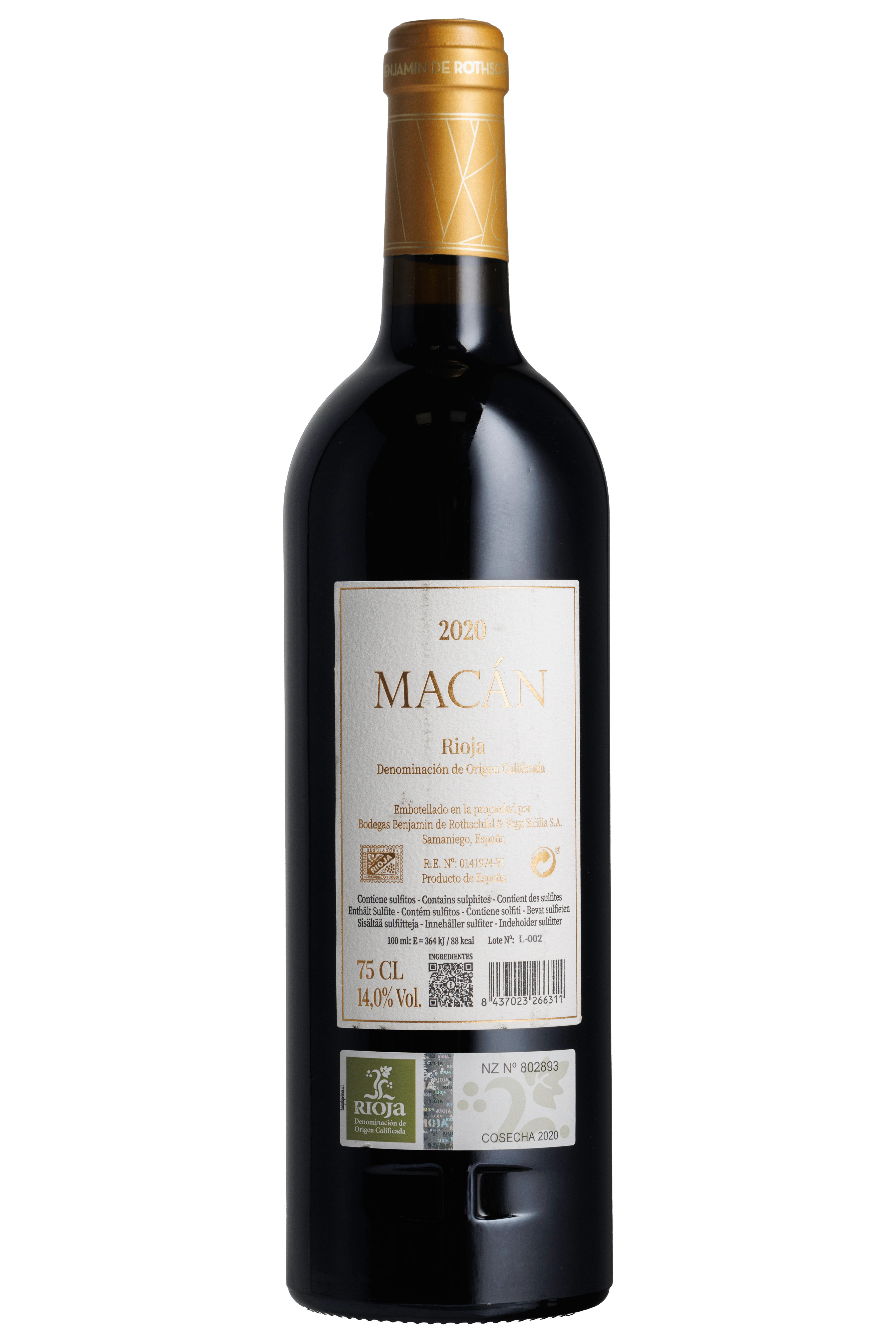 2020 Macán, Bodegas Benjamin de Rothschild & Vega Sicilia, Rioja