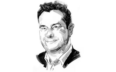 A black and white illlustration, in broad brush strokes, of Account Manager Ben Upjohn