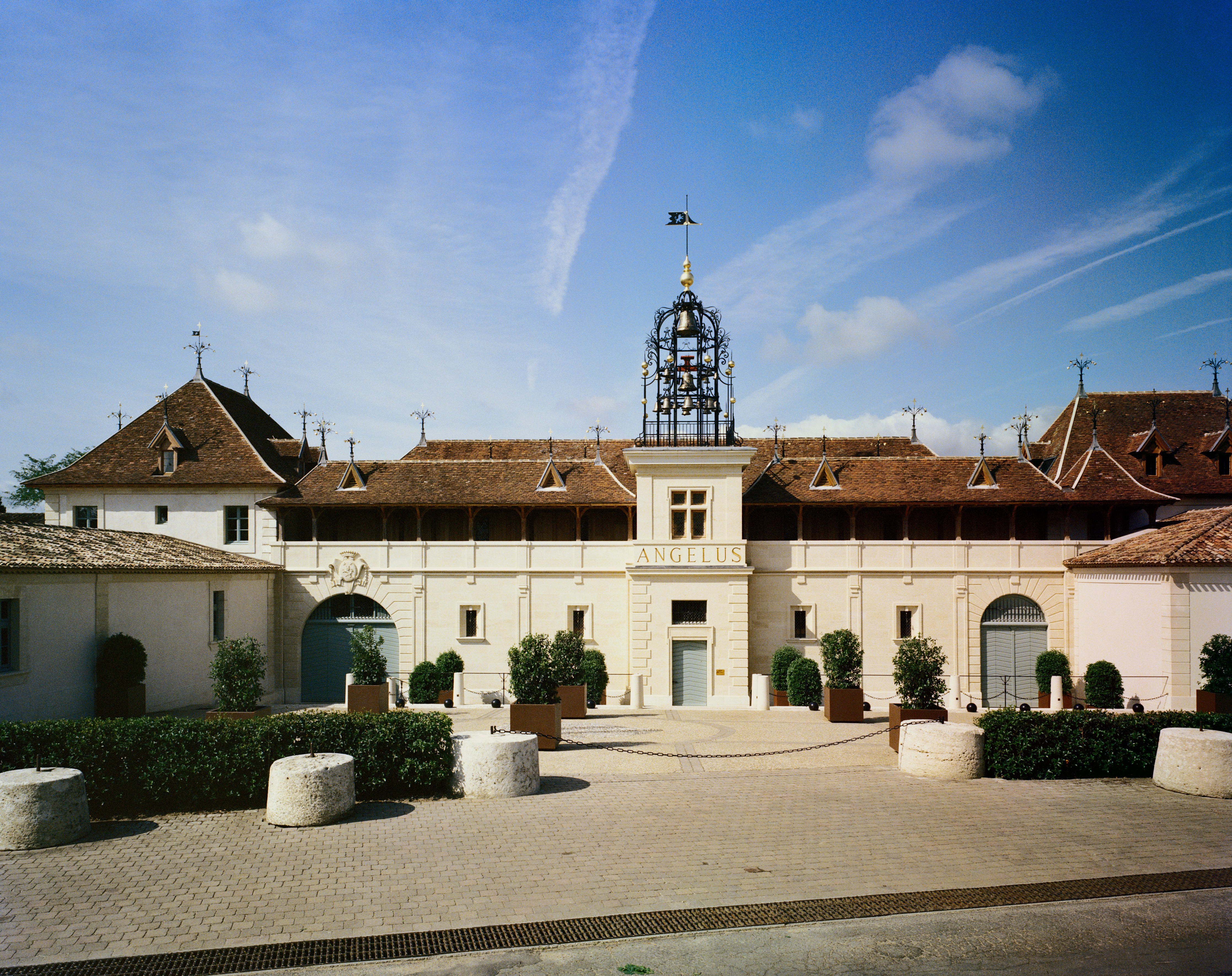 Historic façade of Château Angélus, Premier Grand Cru Classé A in St Emilion