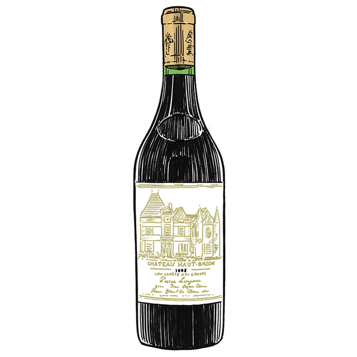 An illustration of Ch. Haut-Brion, one of our colleagues' favourite Bordeaux châteaux. 