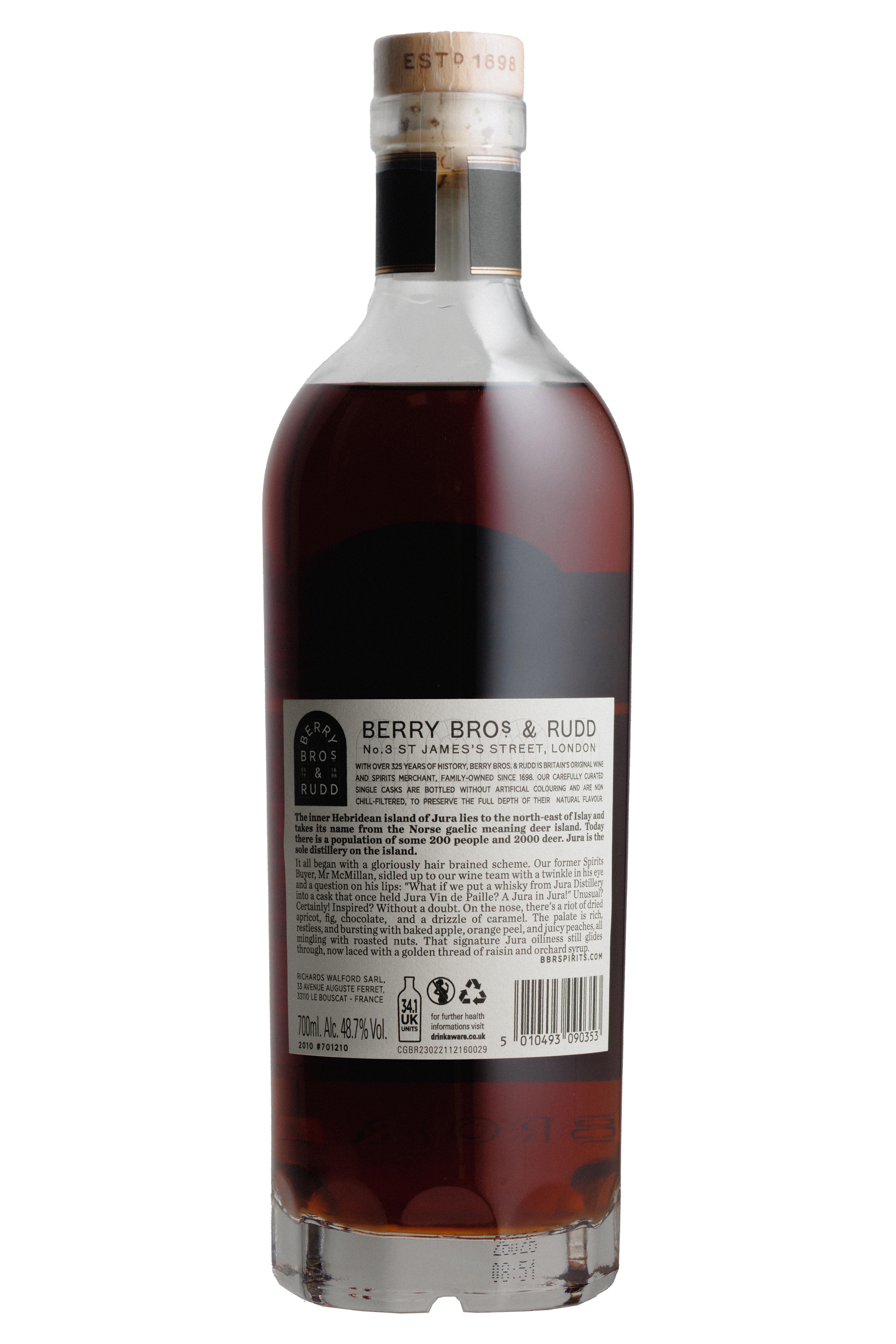 Berry Bros & Rudd シングルモルトウイスキー 2010 2010 Berry Bros. & Rudd Jura, Cask Ref. 701210, Island, Single