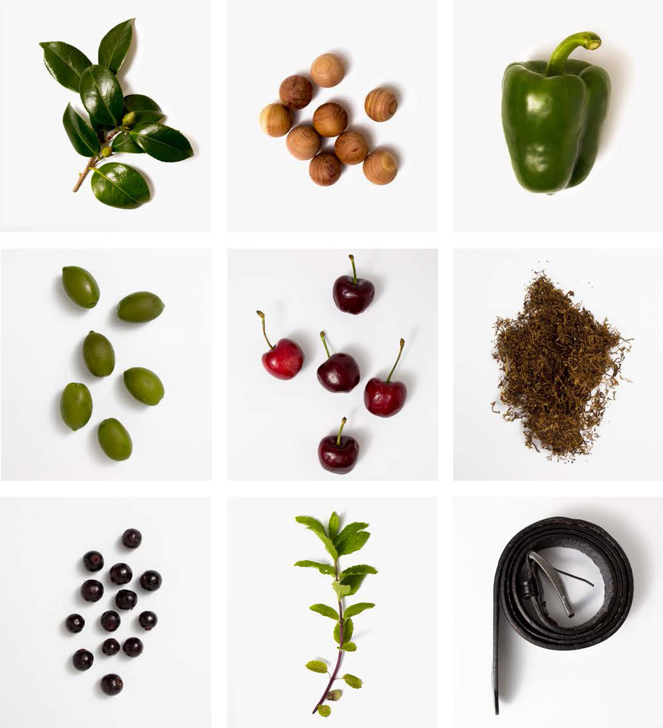 The aromatic and flavour profile of Cabernet Sauvignon shows green bell pepper, cherries, blackcurrants, olives, mint, cedar, tobacco, leather, and wood spice