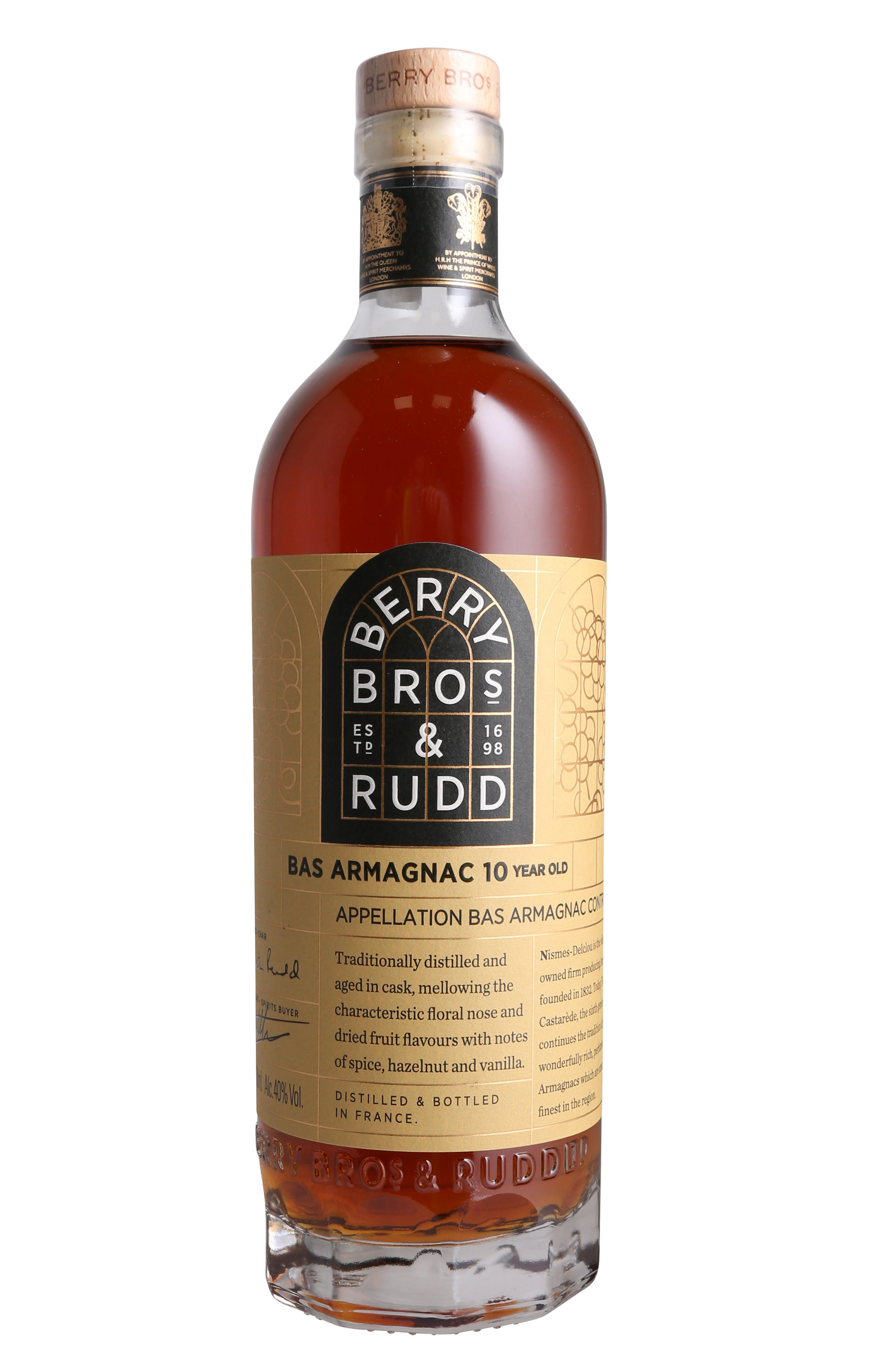 Berry Bros. & Rudd Armagnac, 10-Year-Old, J. Nismes-Delclou (40%) bottle