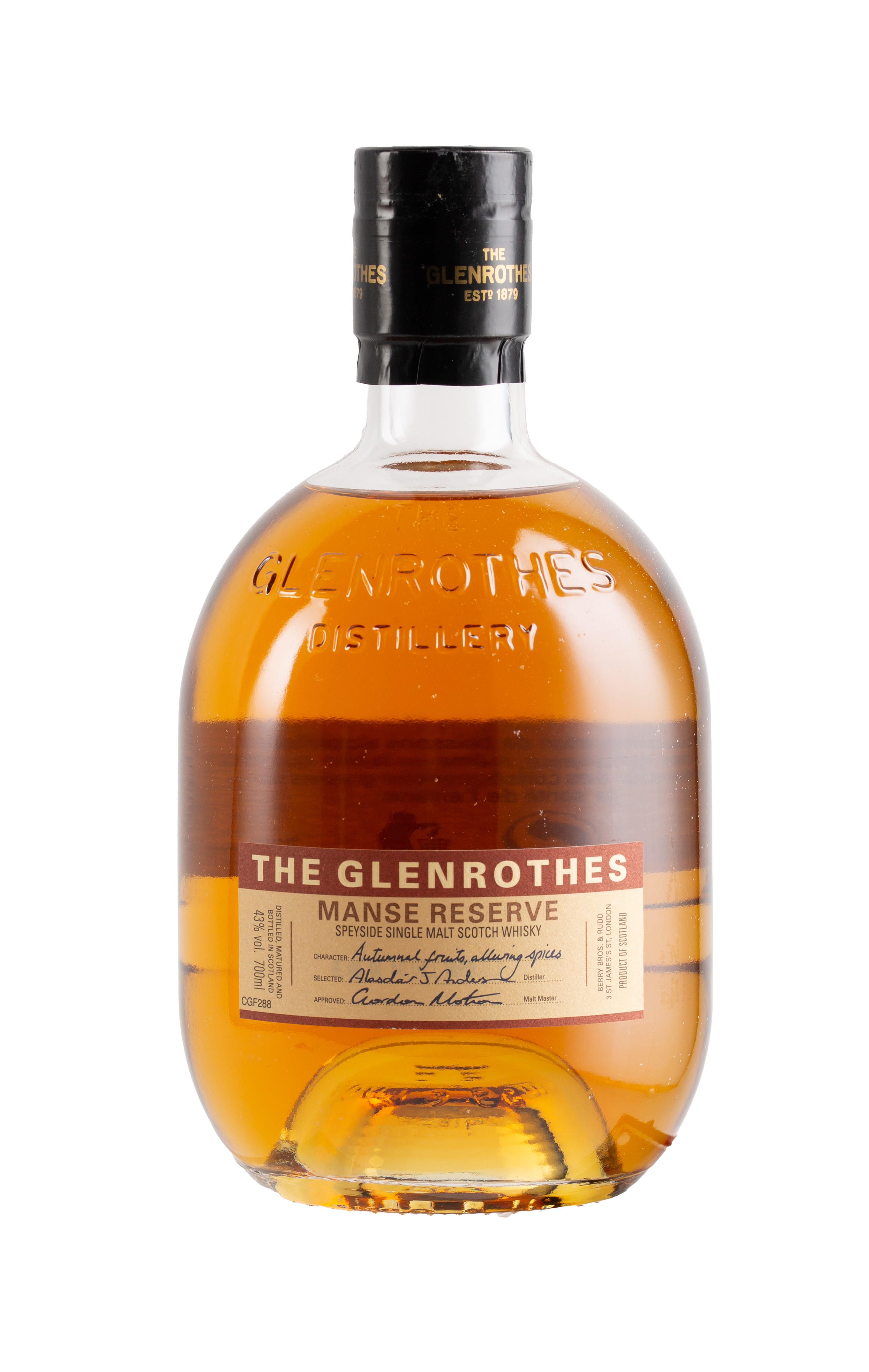 The Glenrothes, Manse Brae Reserve, Speyside, Single Malt Scotch Whisky (43%) bottle