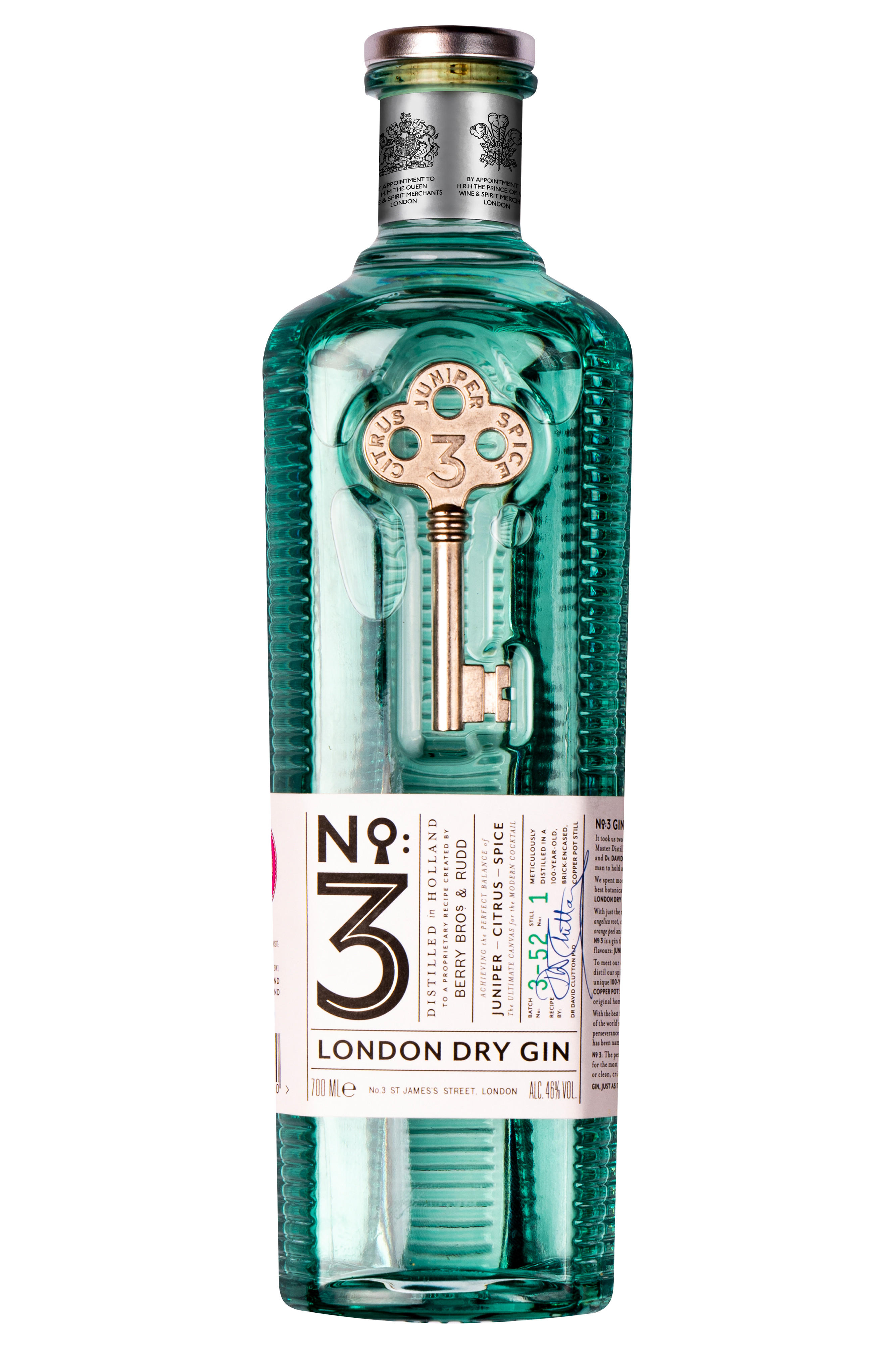No.3 London Dry Gin (46%) bottle