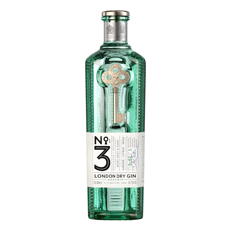 No.3 Organic London Dry Gin (46%) bottle