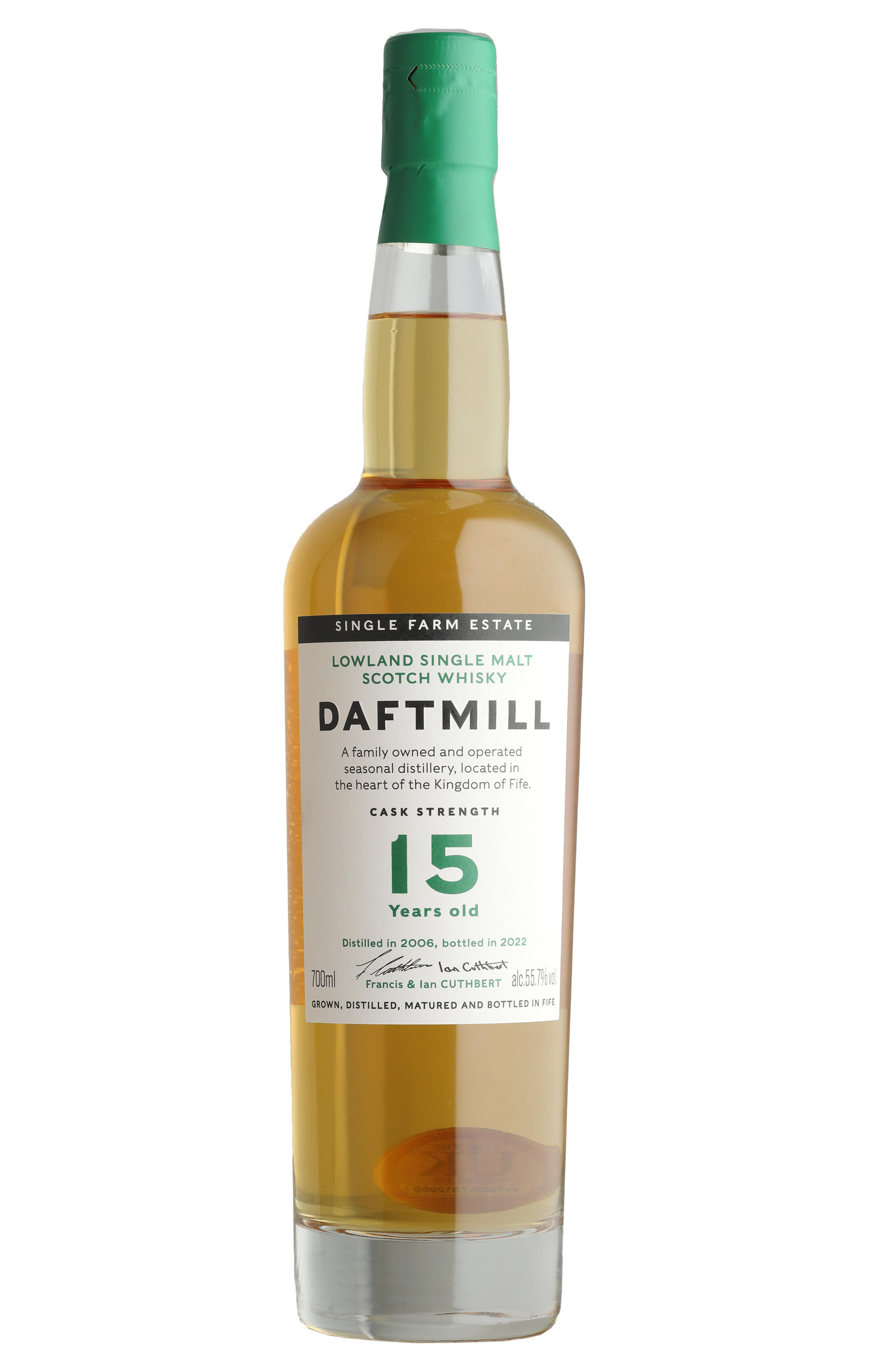 Daftmill, 15-Year-Old, Lowland, Single Malt Scotch Whisky (55.7%) bottle