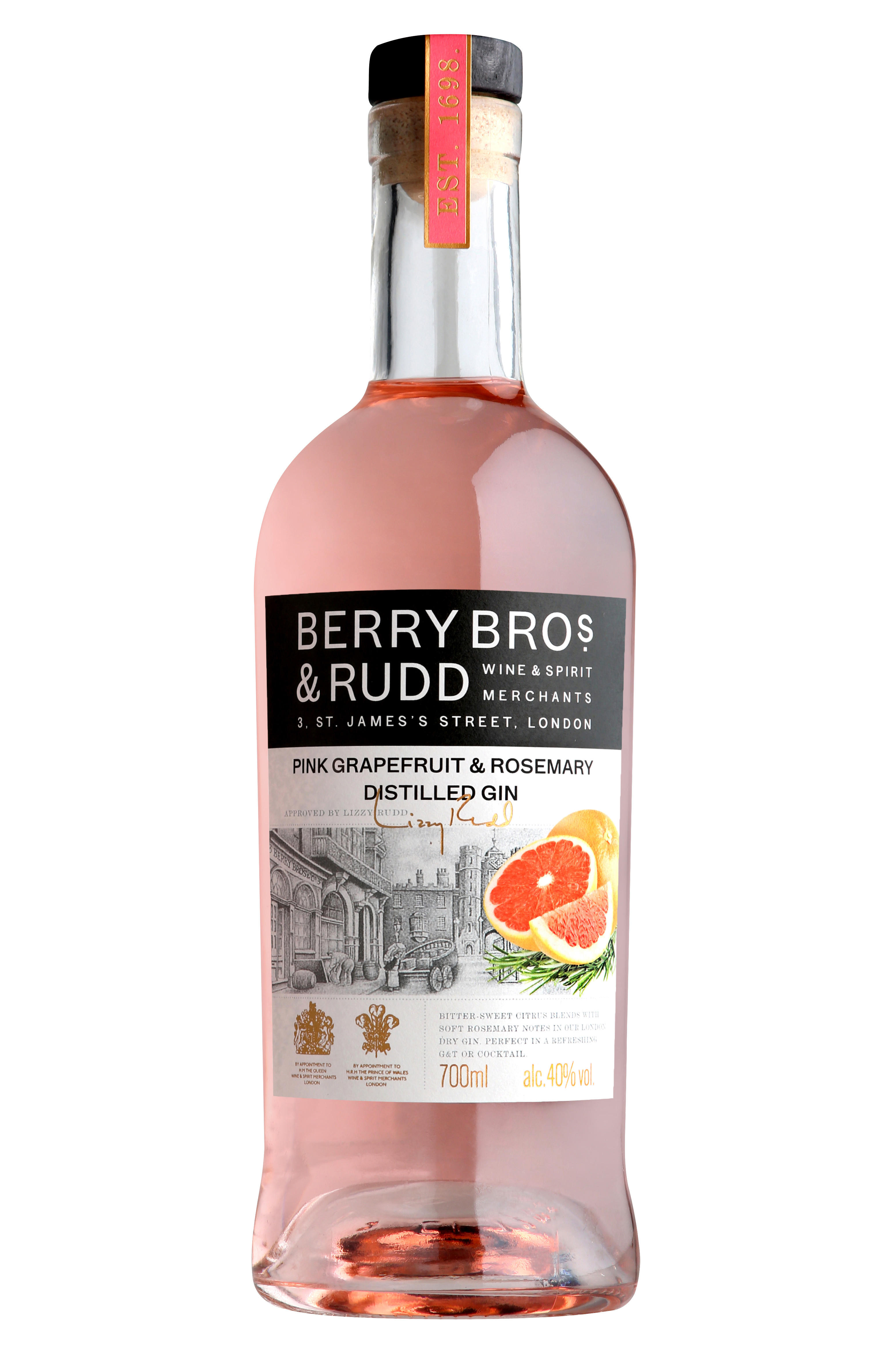 Berry Bros. & Rudd Classic Pink Grapefruit & Rosemary Distilled Gin (40%)