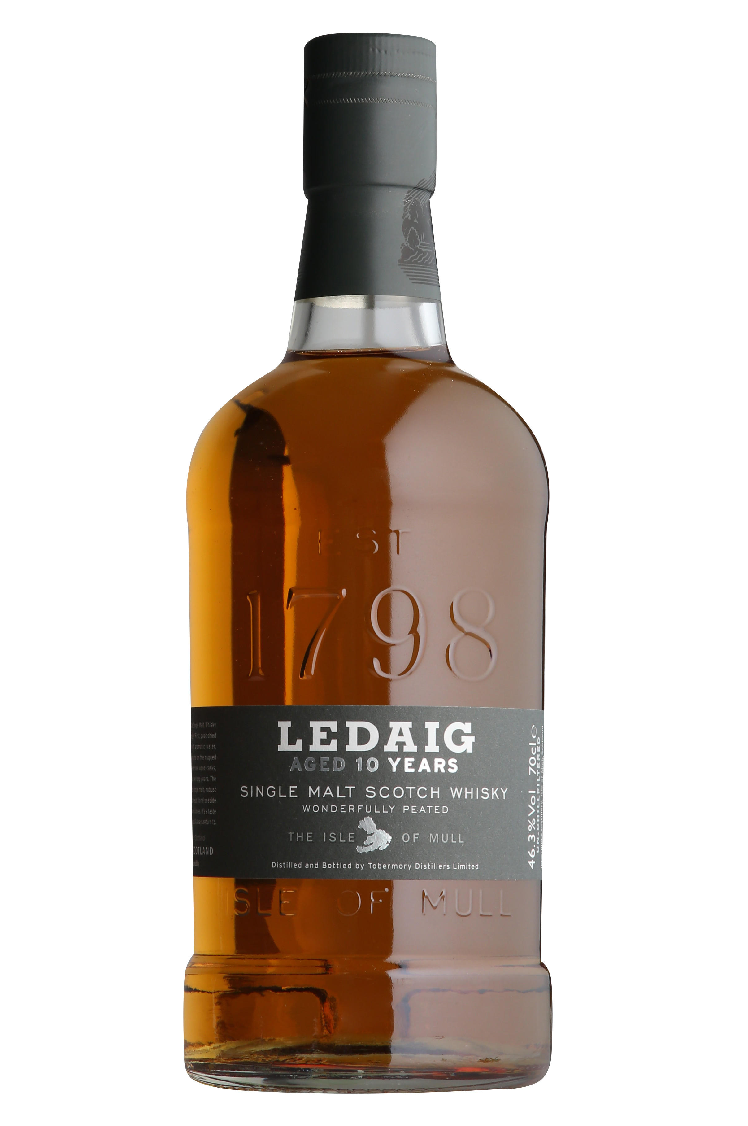 Ledaig, 10-Year-Old, Wonderfully Peated, Island, Single Malt Scotch Whisky (46.3%) bottle