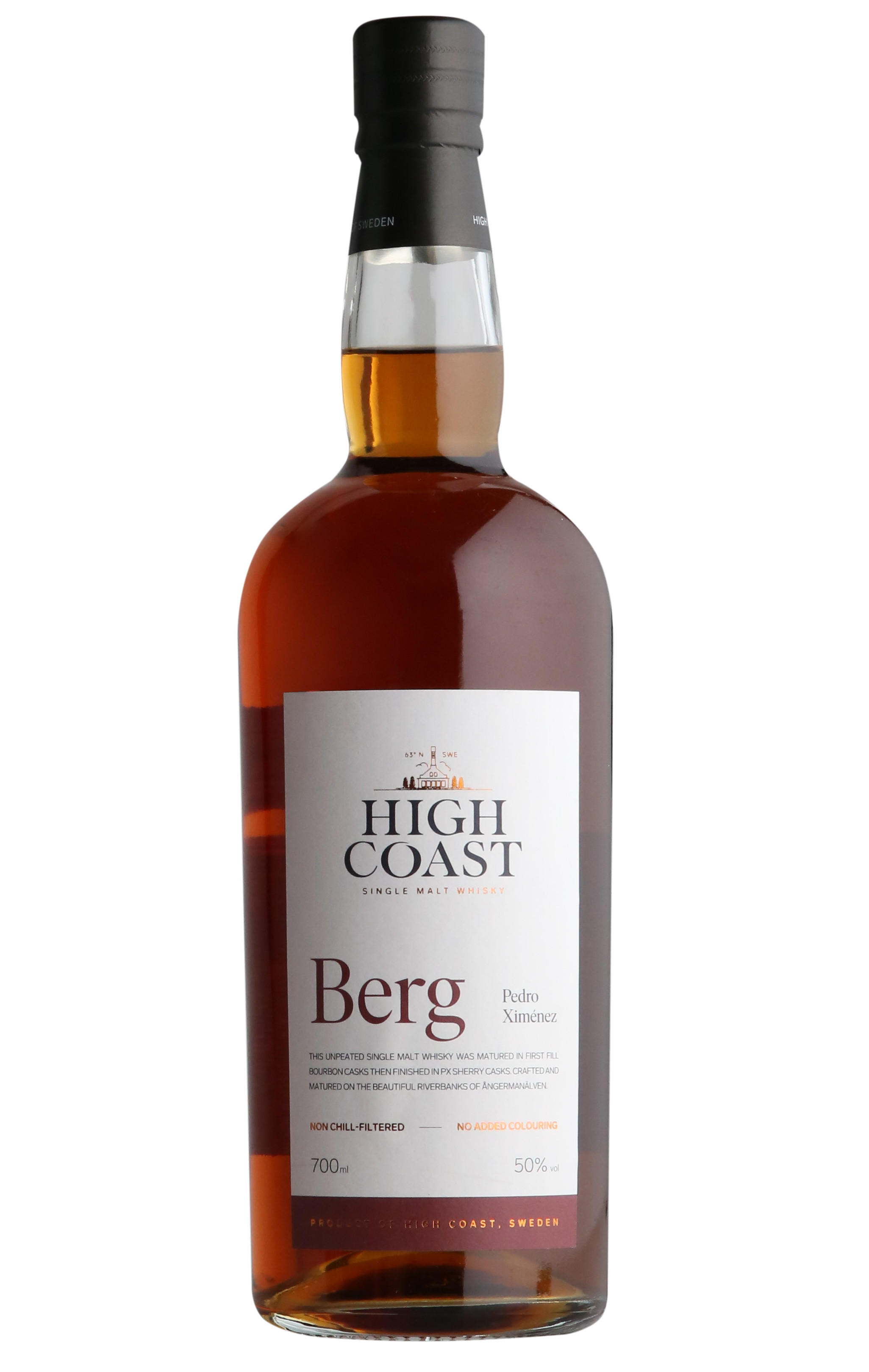 High Coast, Berg, Pedro Ximénez, Single Malt Whisky, Sweden (50%) bottle