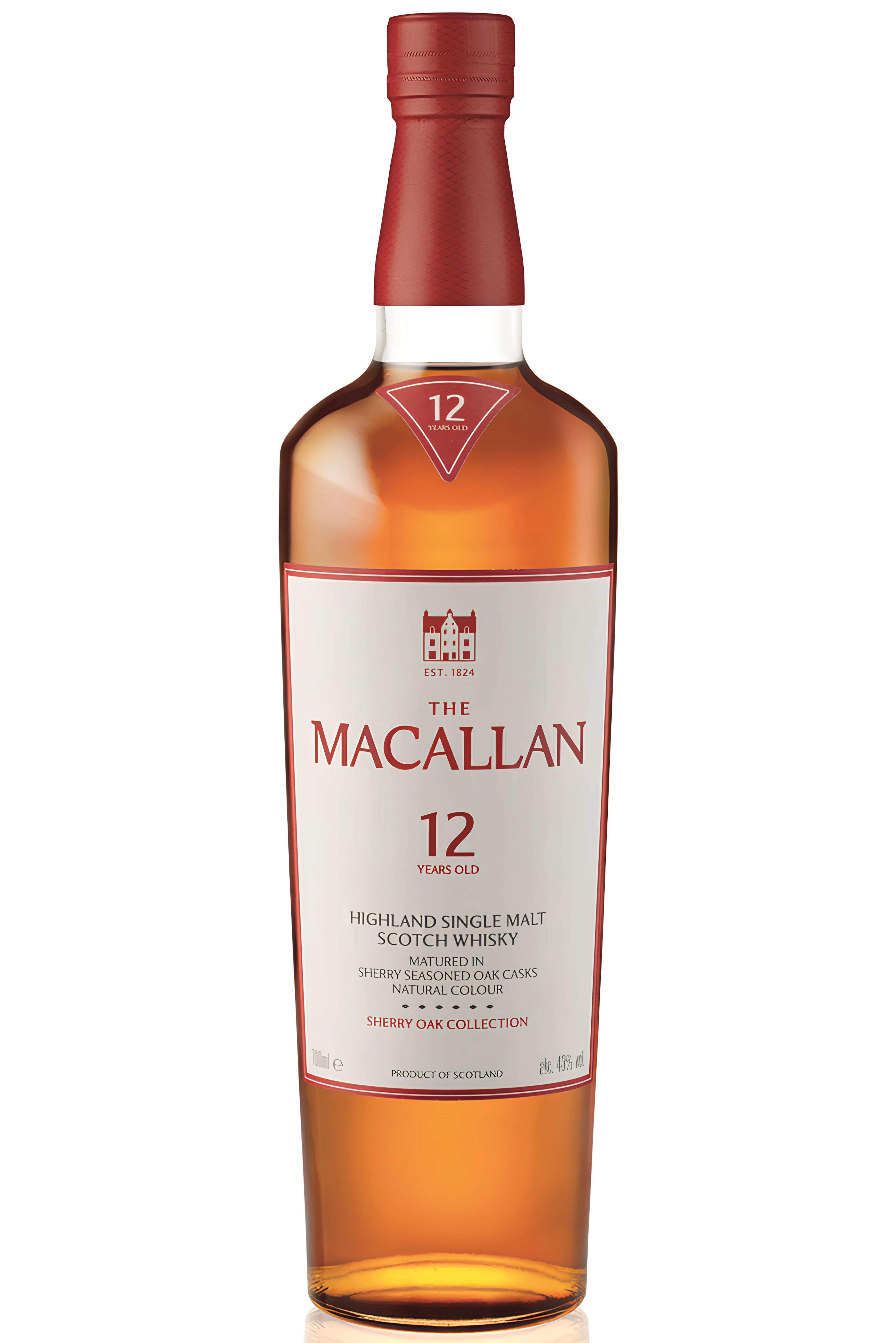 The Macallan, Sherry Oak Cask, 12-Year-Old, Speyside, Single Malt Scotch Whisky (40%)