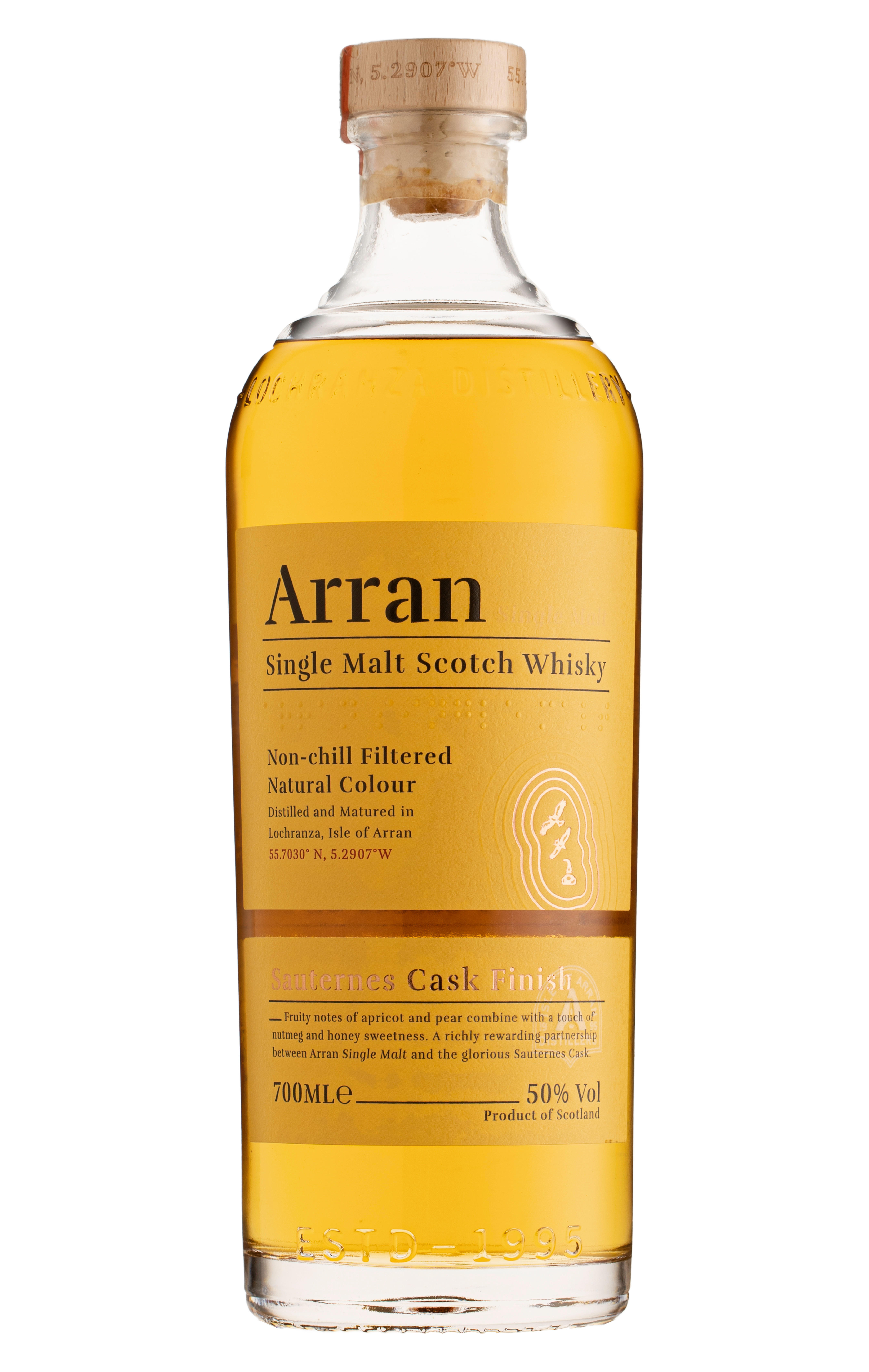 Arran, Sauternes Cask Finish, Island, Single Malt Scotch Whisky (50%) bottle