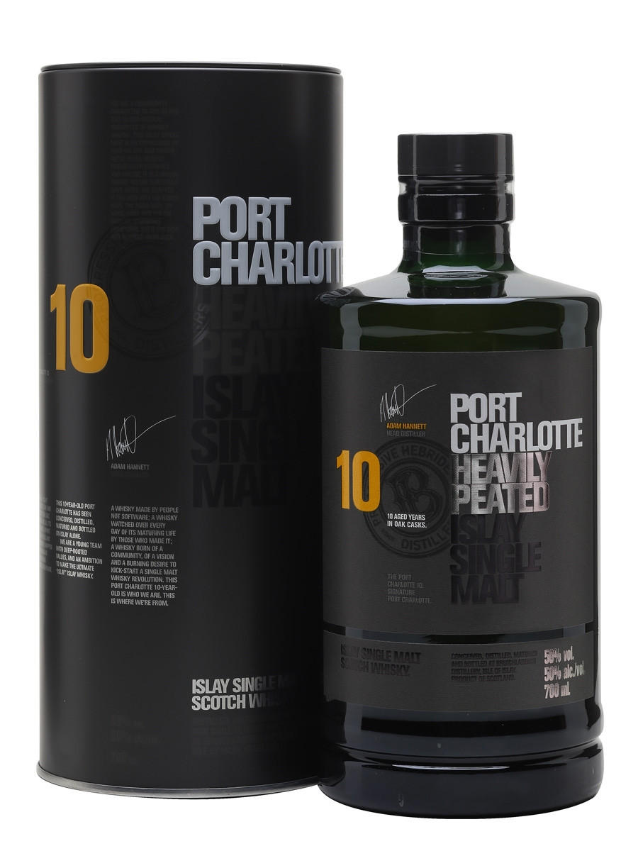 Port Charlotte, 10-year-old, Heavily Peated, Malt Whisky, 50.0% bottle