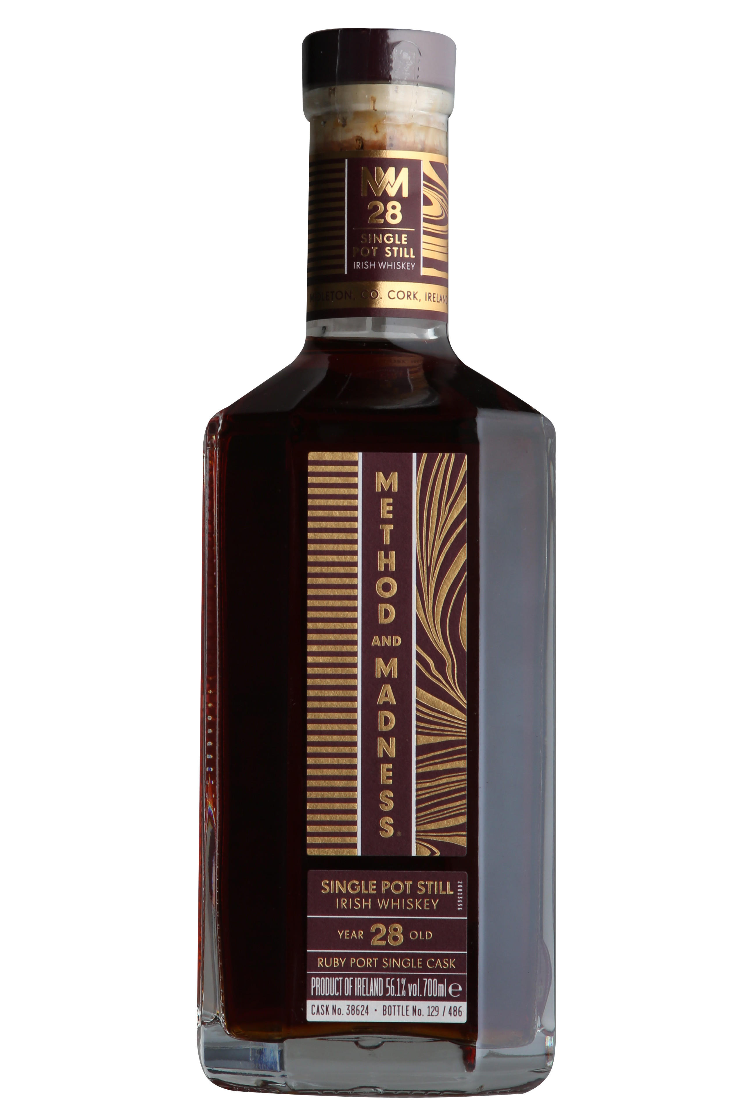 Method & Madness 28-Year-Old Ruby Port Cask, Irish Whiskey, (56.1%)