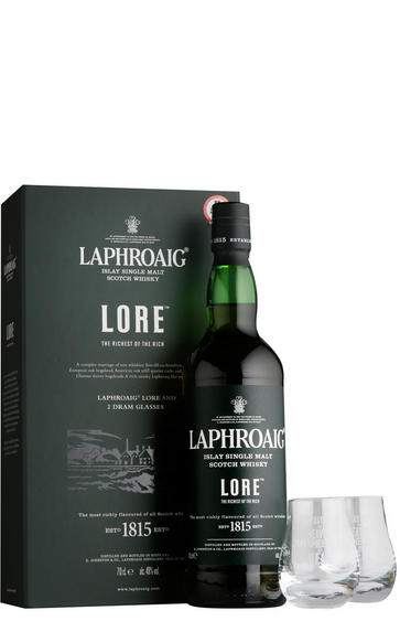 Laphroaig Lore & 2 Glasses, Gift Pack