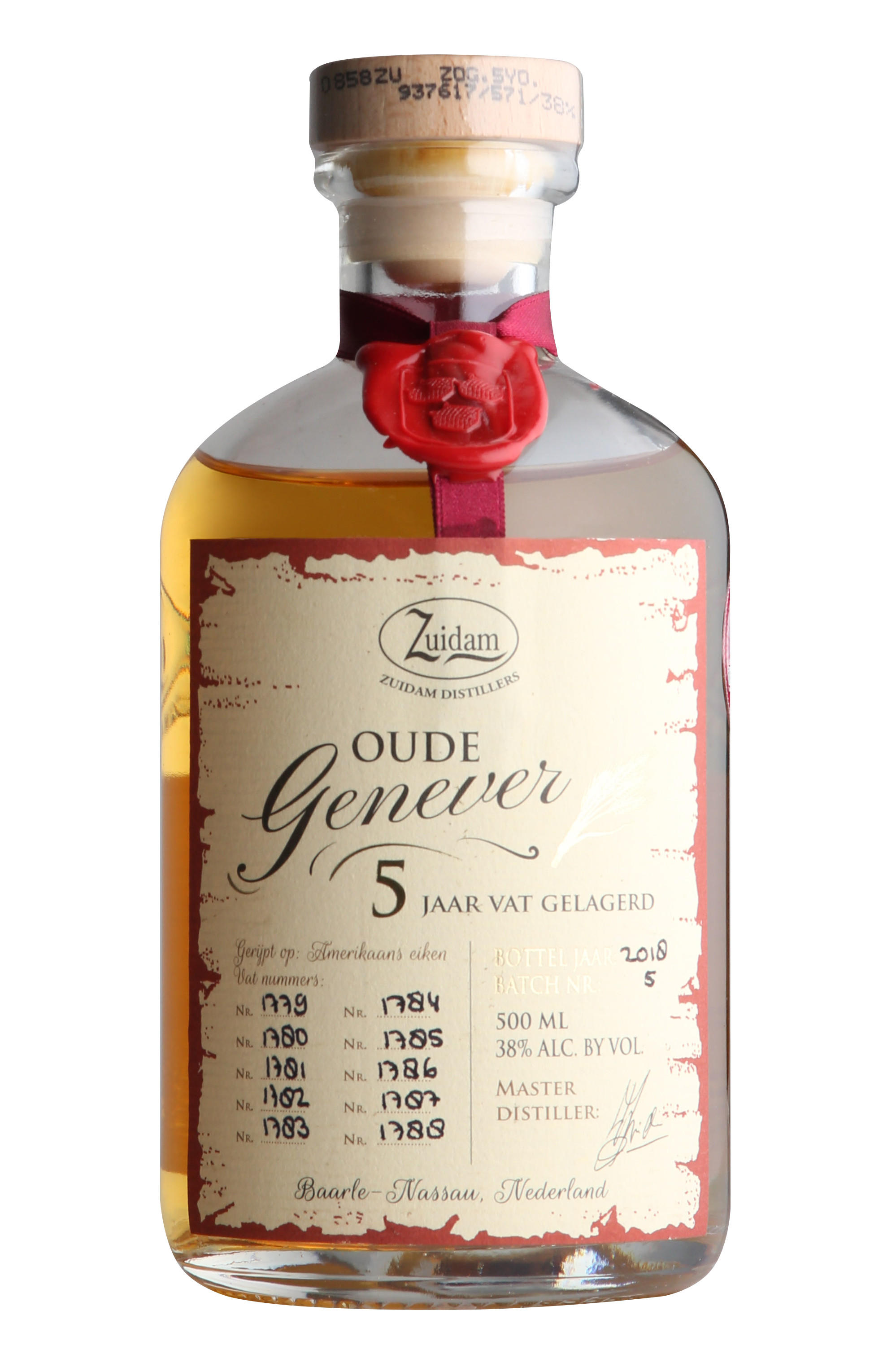 Zuidam 5-Year-Old Zeer Oude Genever Gin (38%) bottle