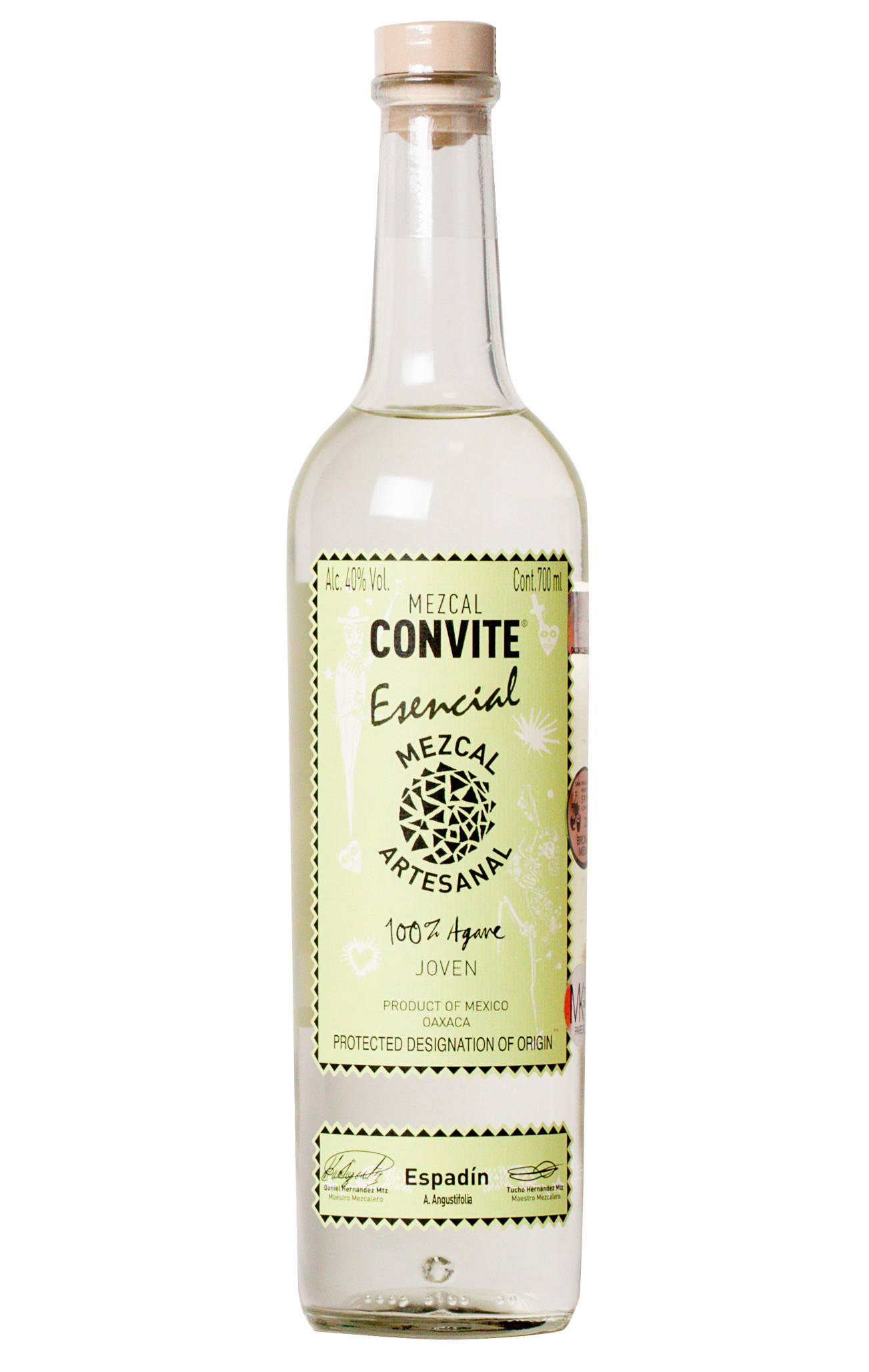 Convite Mezcal, Espadin Esencial, Joven, Mexico (40%) bottle