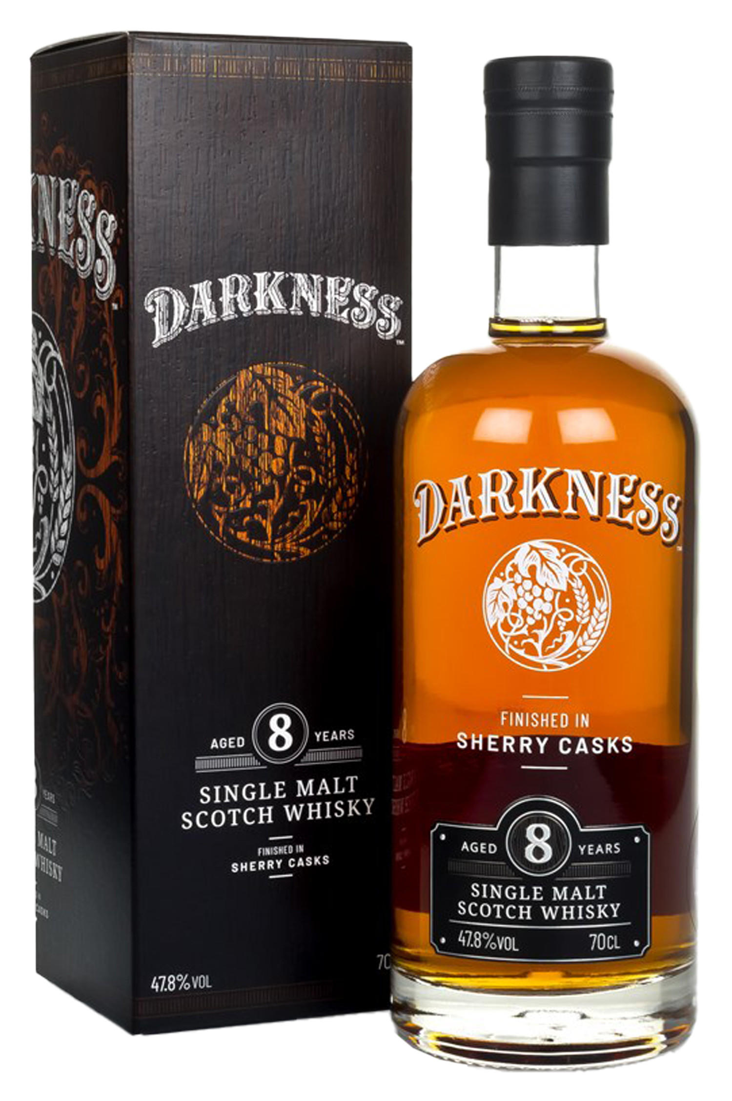 Darkness, Sherry Cask Finish, 8-Year-Old, Single Malt Scotch Whisky (47.8%) bottle