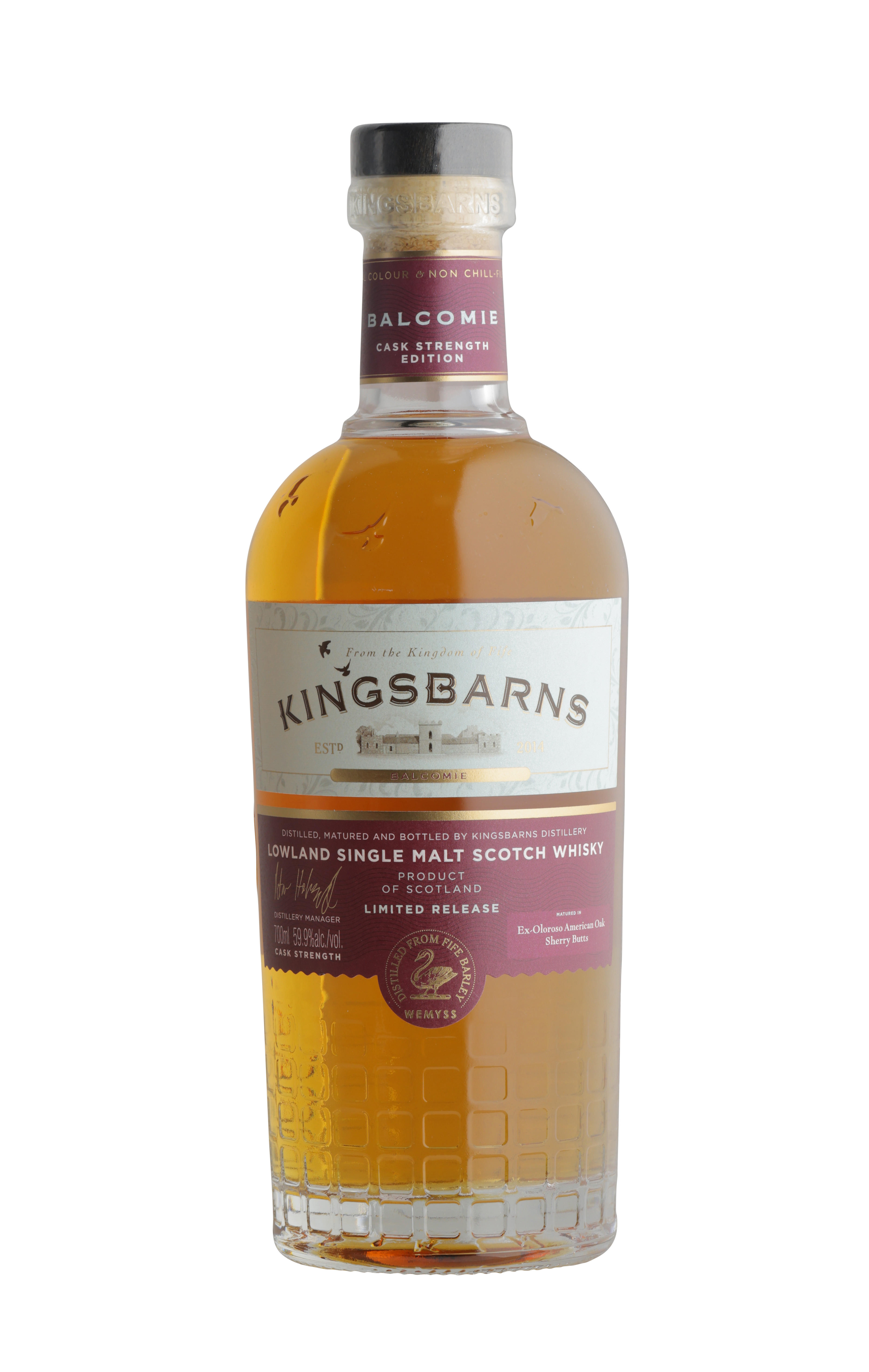 Kingsbarns, Balcomie, Cask Strength Edition, Lowland, Single Malt Scotch Whisky (59.9%) bottle
