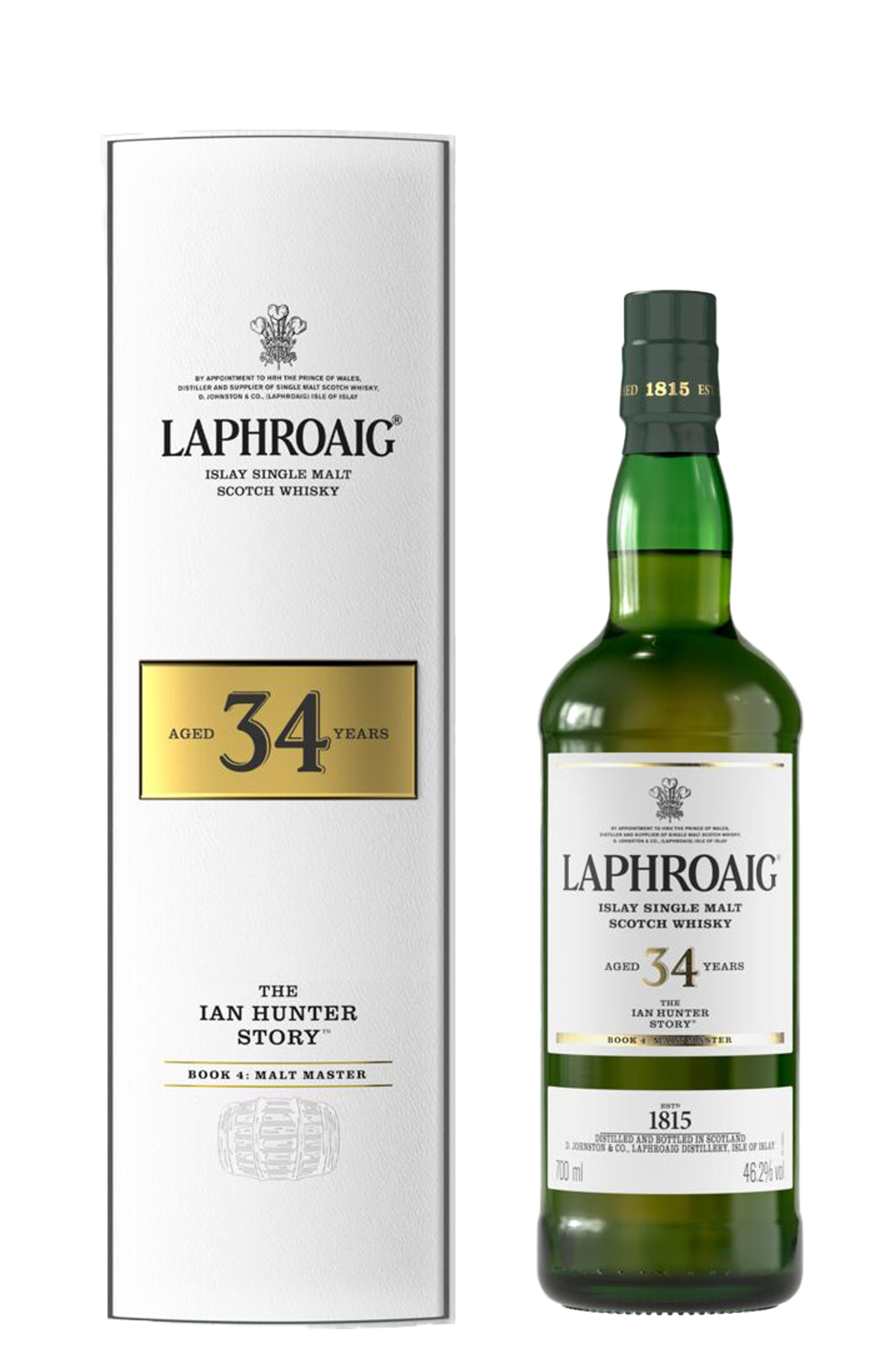 Laphroaig, The Ian Hunter Story, Book 4: Malt Master, 34-Year-Old, Islay, Single Malt Scotch Whisky (46.2%) bottle