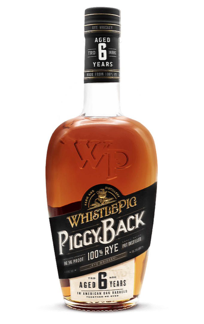 WhistlePig, PiggyBack, 6-Year-Old, Rye Whiskey, USA (48.3%) bottle
