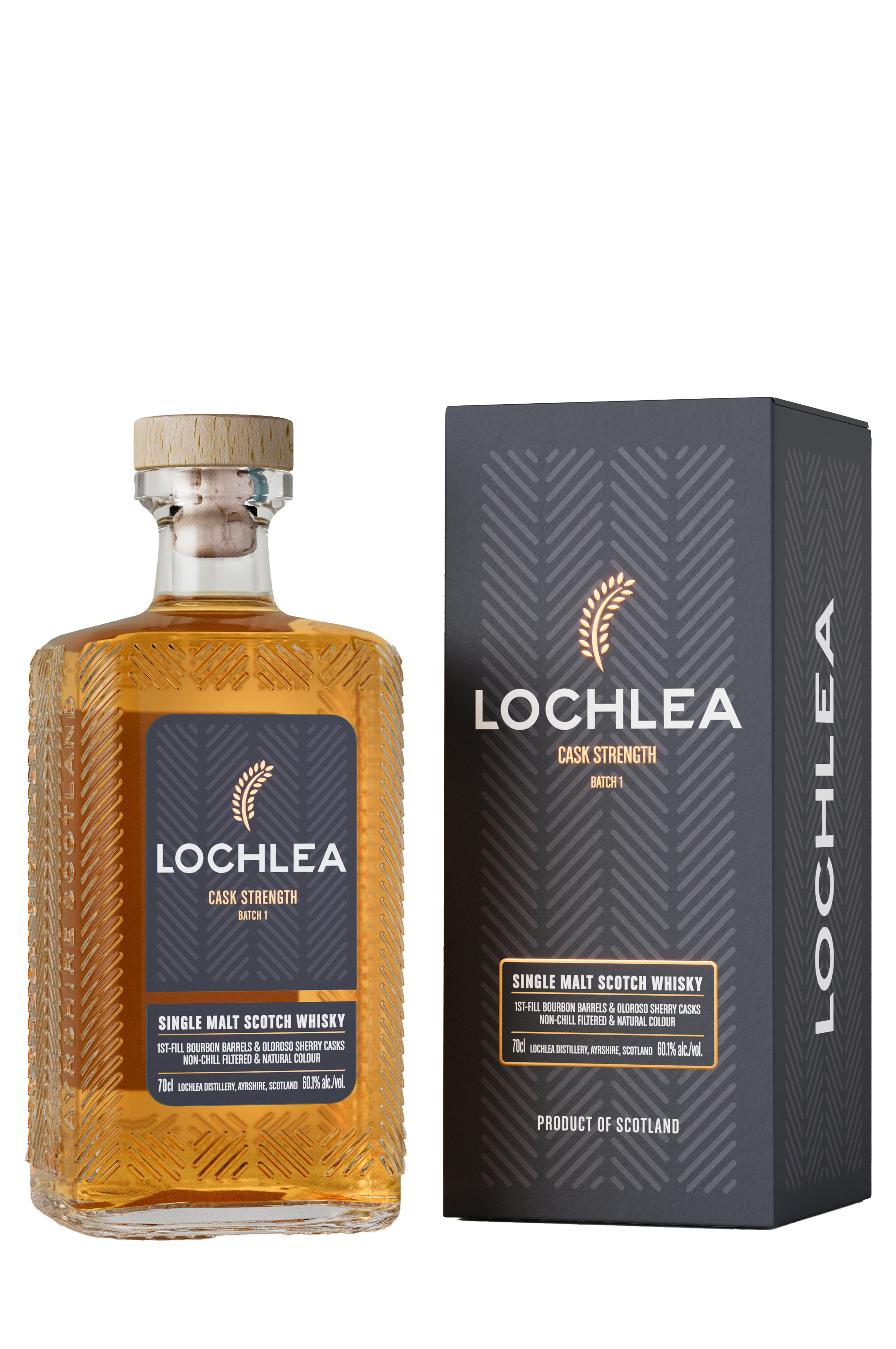 Lochlea, Cask Strength, Batch 1, Lowland, Single Malt Scotch Whisky (60.1%) bottle