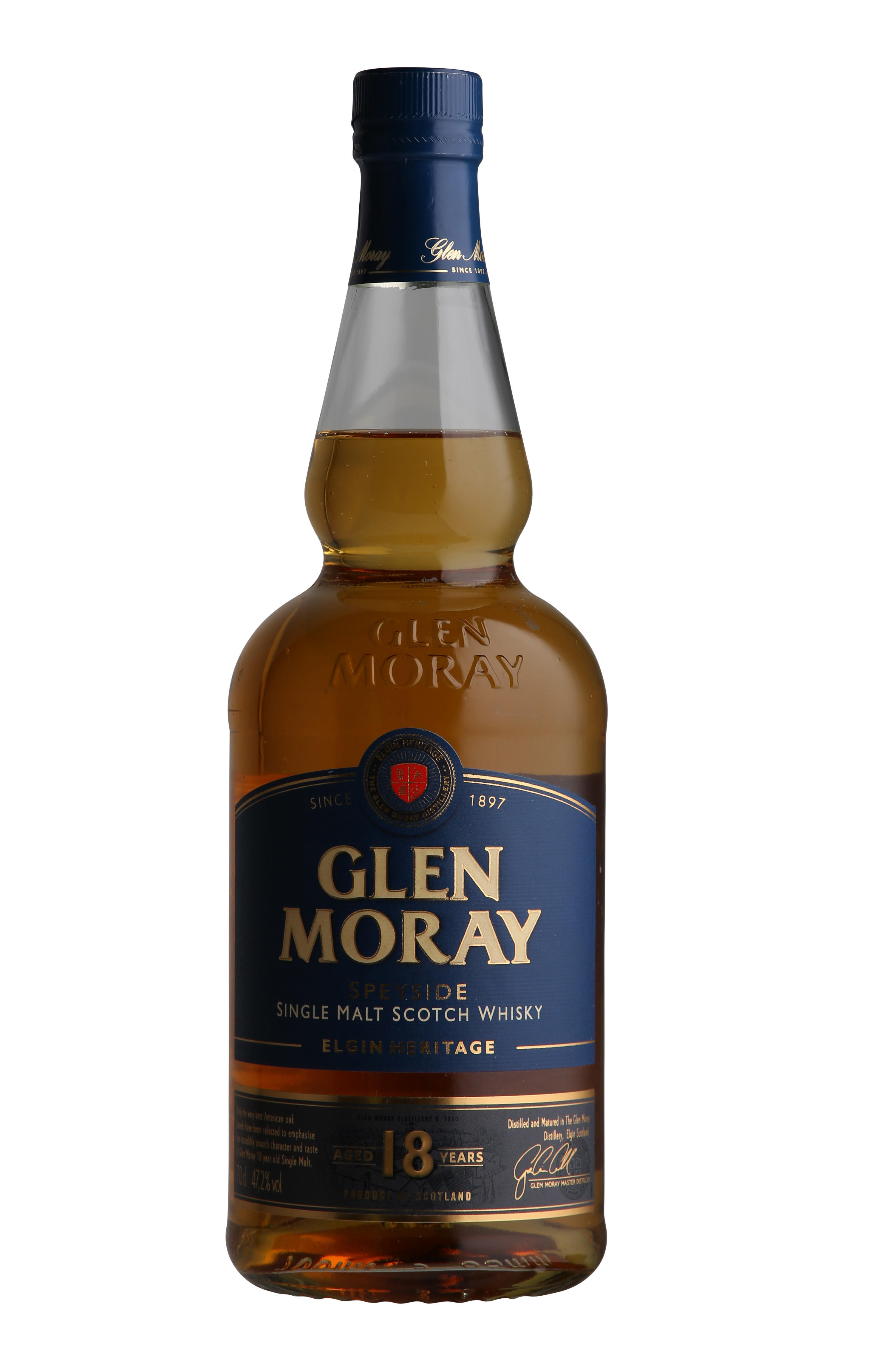 Glen Moray, 18-Year-Old, Speyside, Single Malt Scotch Whisky (47.2%) bottle