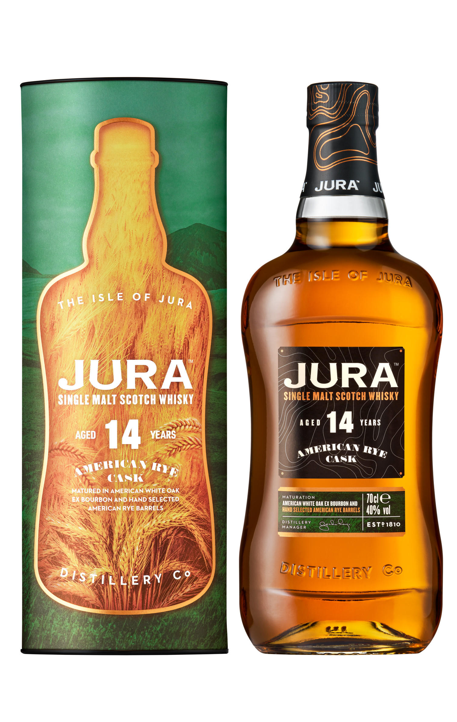 Isle of Jura, 14-Year-Old, American Rye Cask, Island, Single Malt Scotch Whisky (40%) bottle