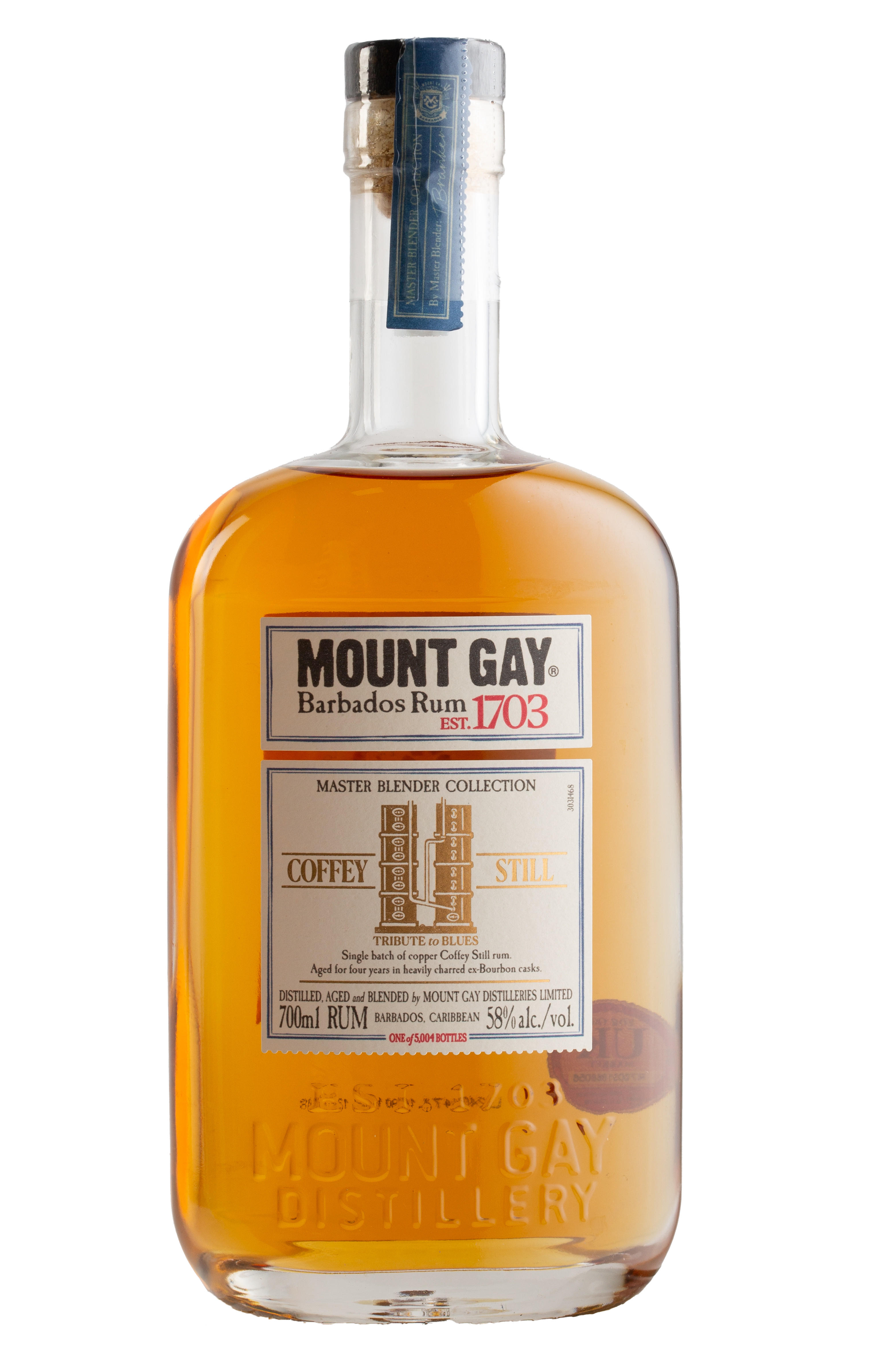 Mount Gay, Coffey Still, Rum, Barbados (58%) bottle