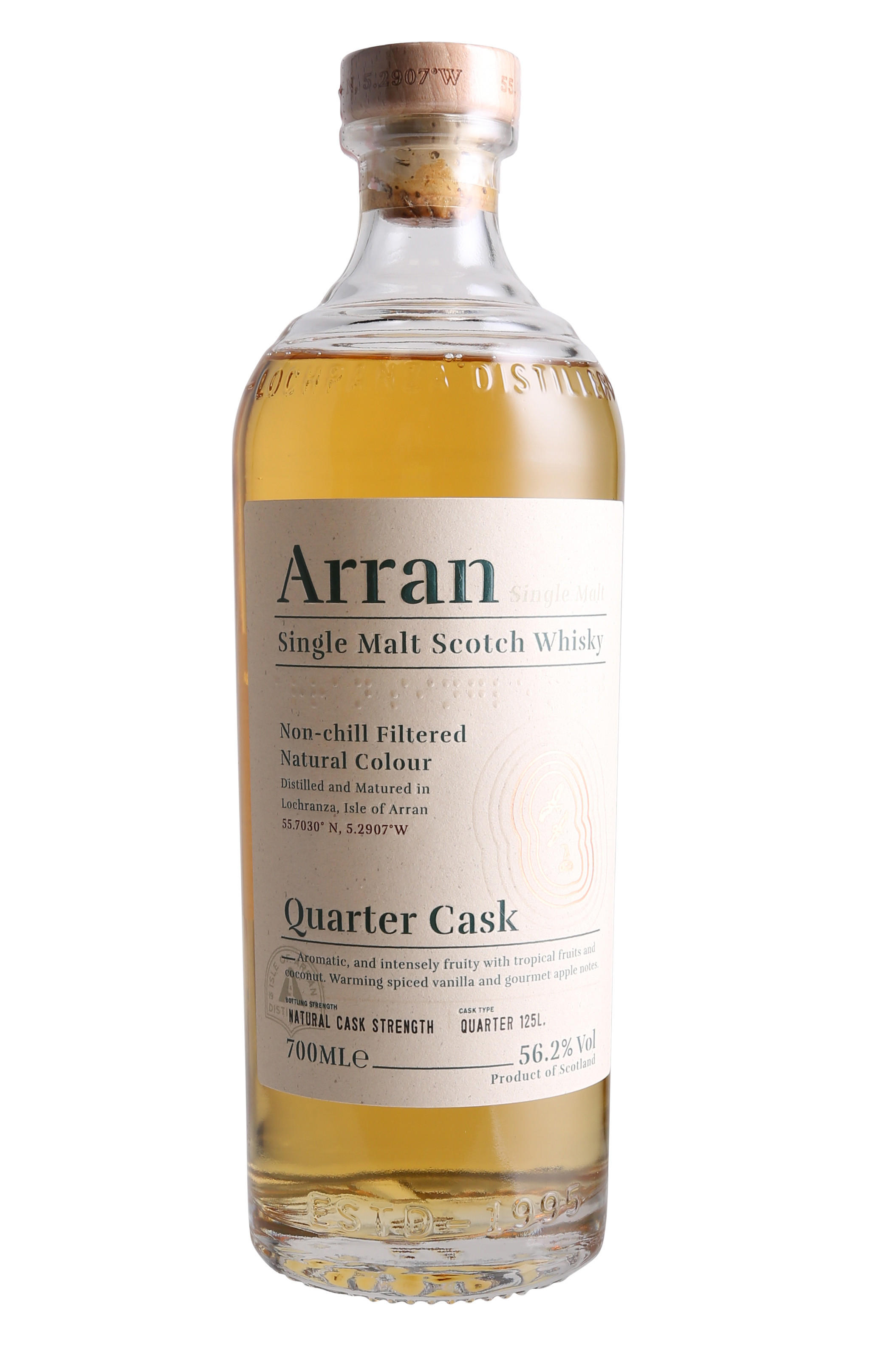 Arran, Quarter Cask, Island, Single Malt Scotch Whisky (56.2%) bottle
