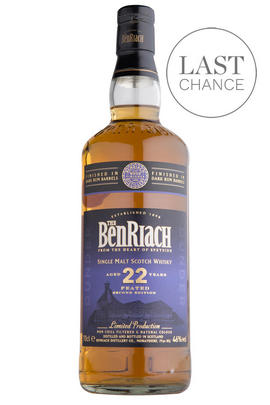 BenRiach, Dunder, Peated, Dark Rum Barrels, 22-Year-Old, Speyside, Single Malt Scotch Whisky (46%)