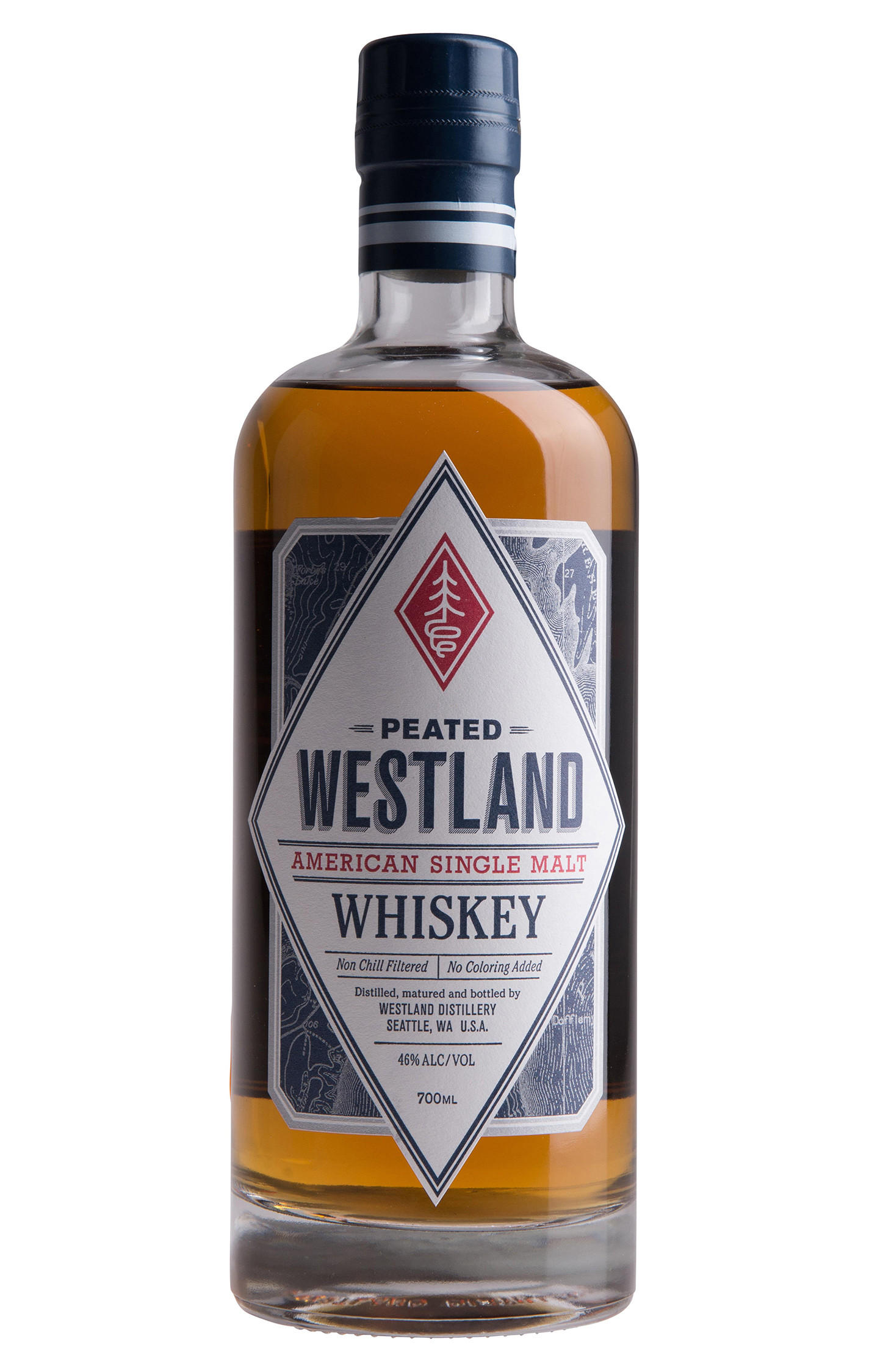 Westland, Peated, Single Malt Whiskey, USA (46%) bottle