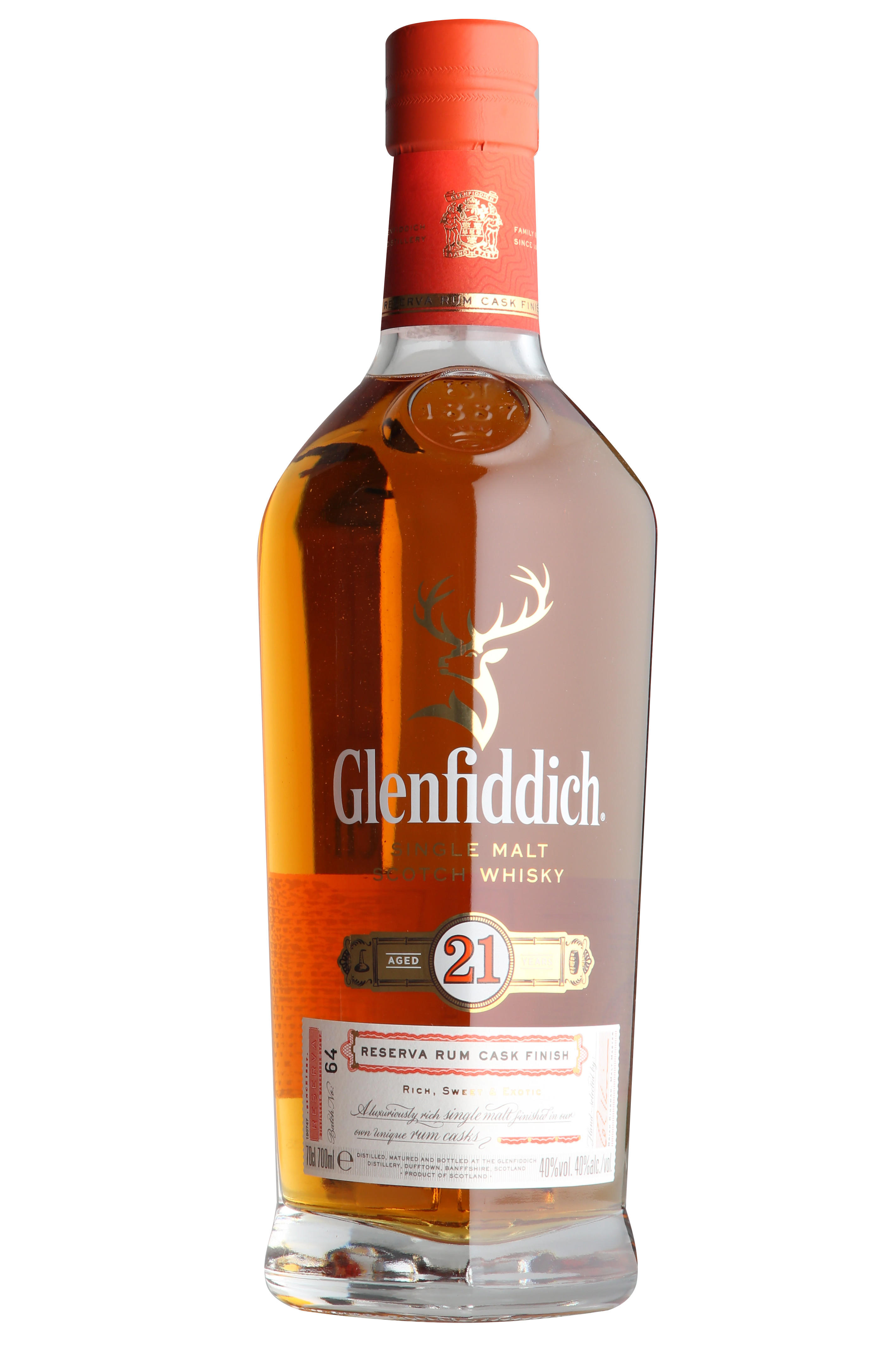 Glenfiddich Gran Reserva, Caribbean Rum Cask, 21-year-old (40%)