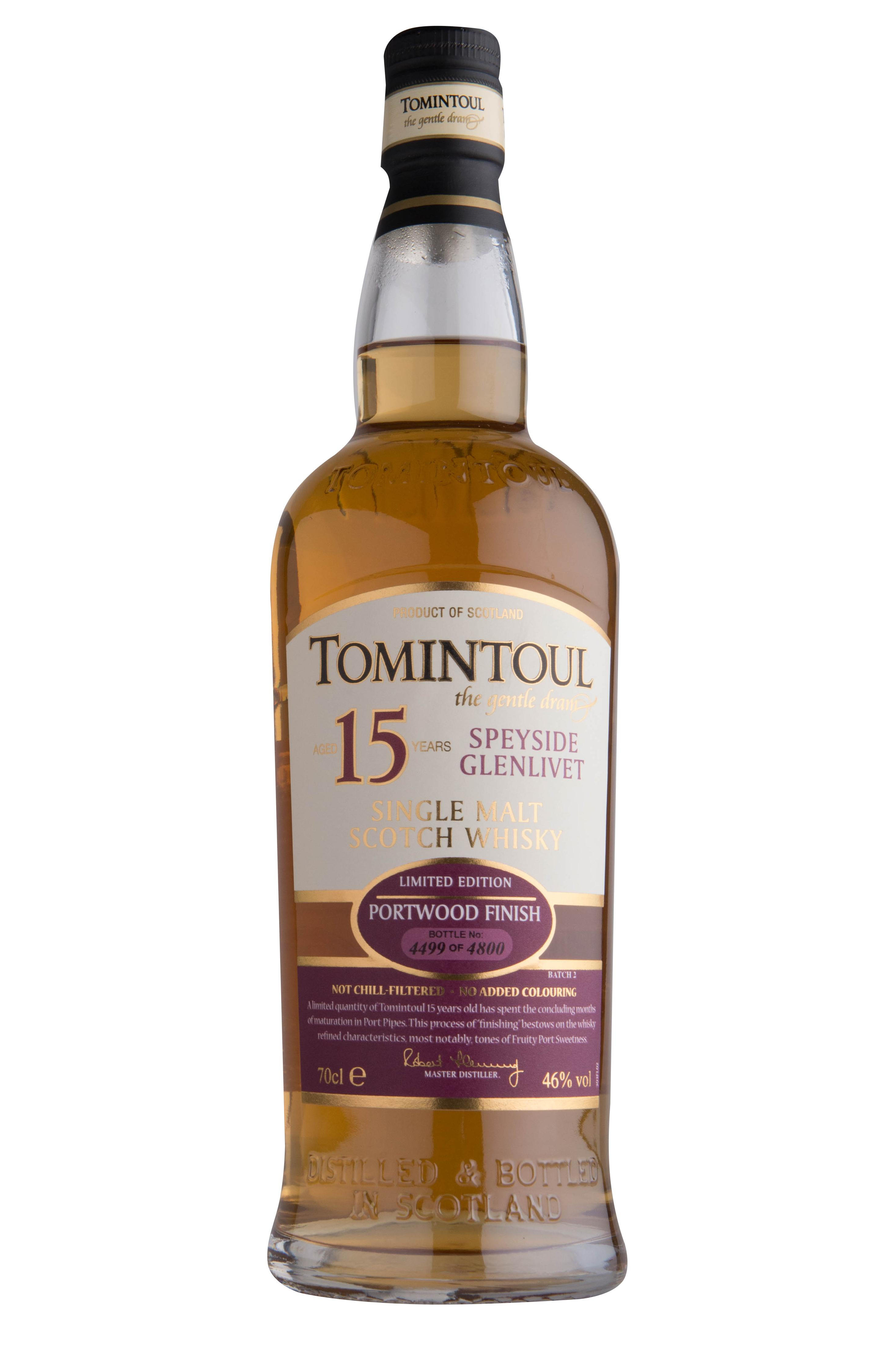 Tomintoul, Portwood Finish, 15-Year-Old, Speyside, Single Malt Scotch Whisky (46%)