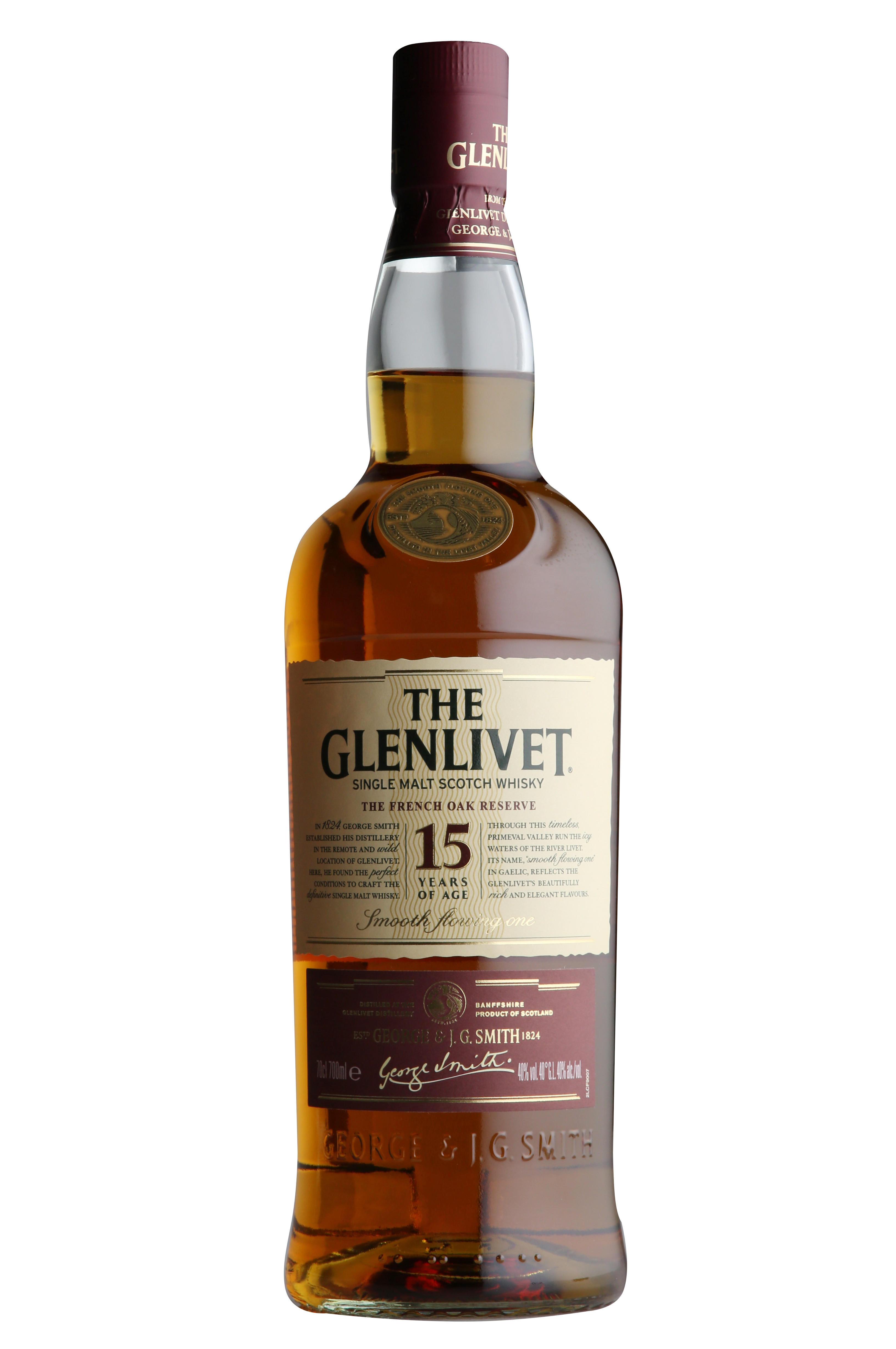 Glenlivet, French Oak, 15-Year-Old, Speyside, Single Malt Scotch Whisky (40%)