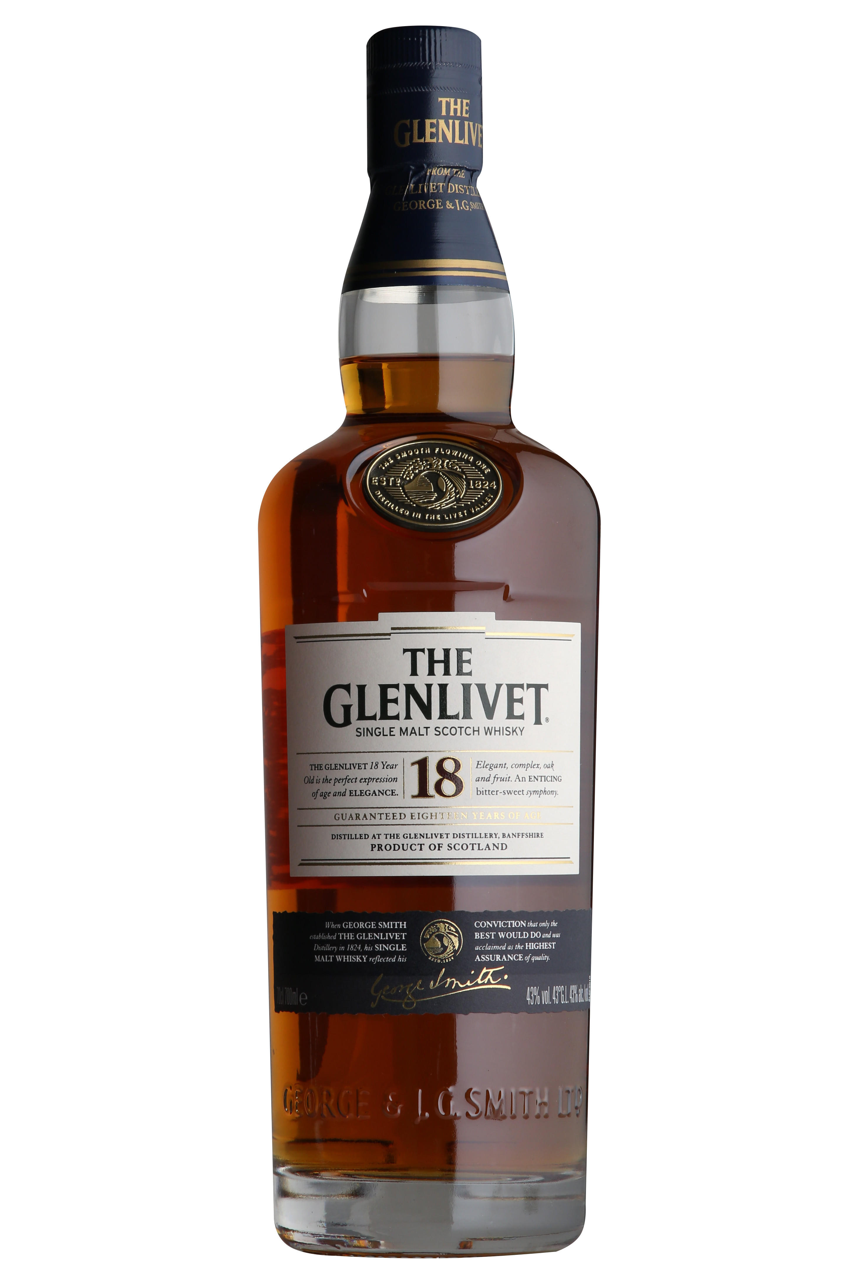 Glenlivet, 18-Year-Old, Speyside, Single Malt Scotch Whisky (40%) bottle