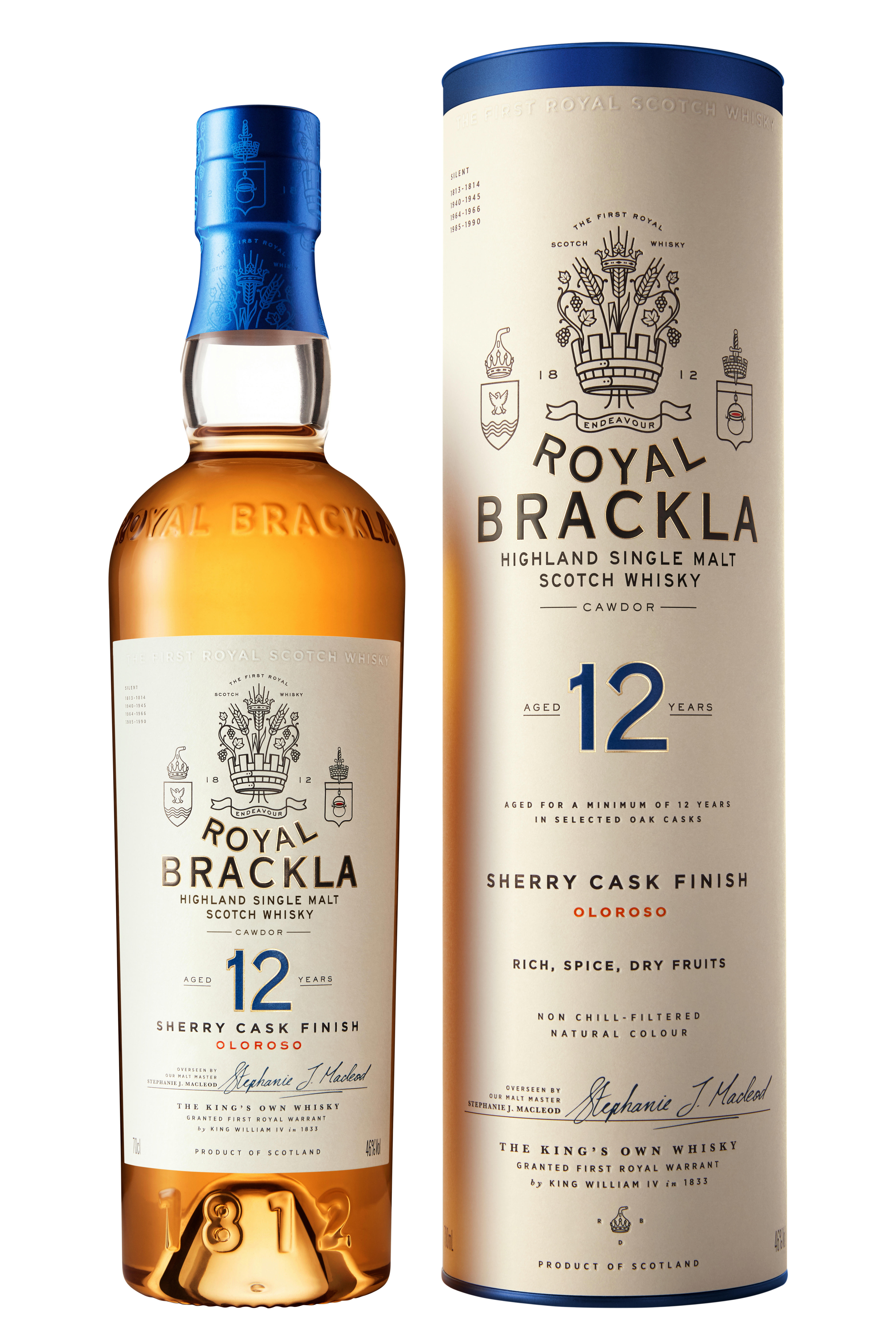 Royal Brackla, Oloroso Sherry Cask Finish, 12-Year-Old, Highland, Single Malt Scotch Whisky (46%) bottle