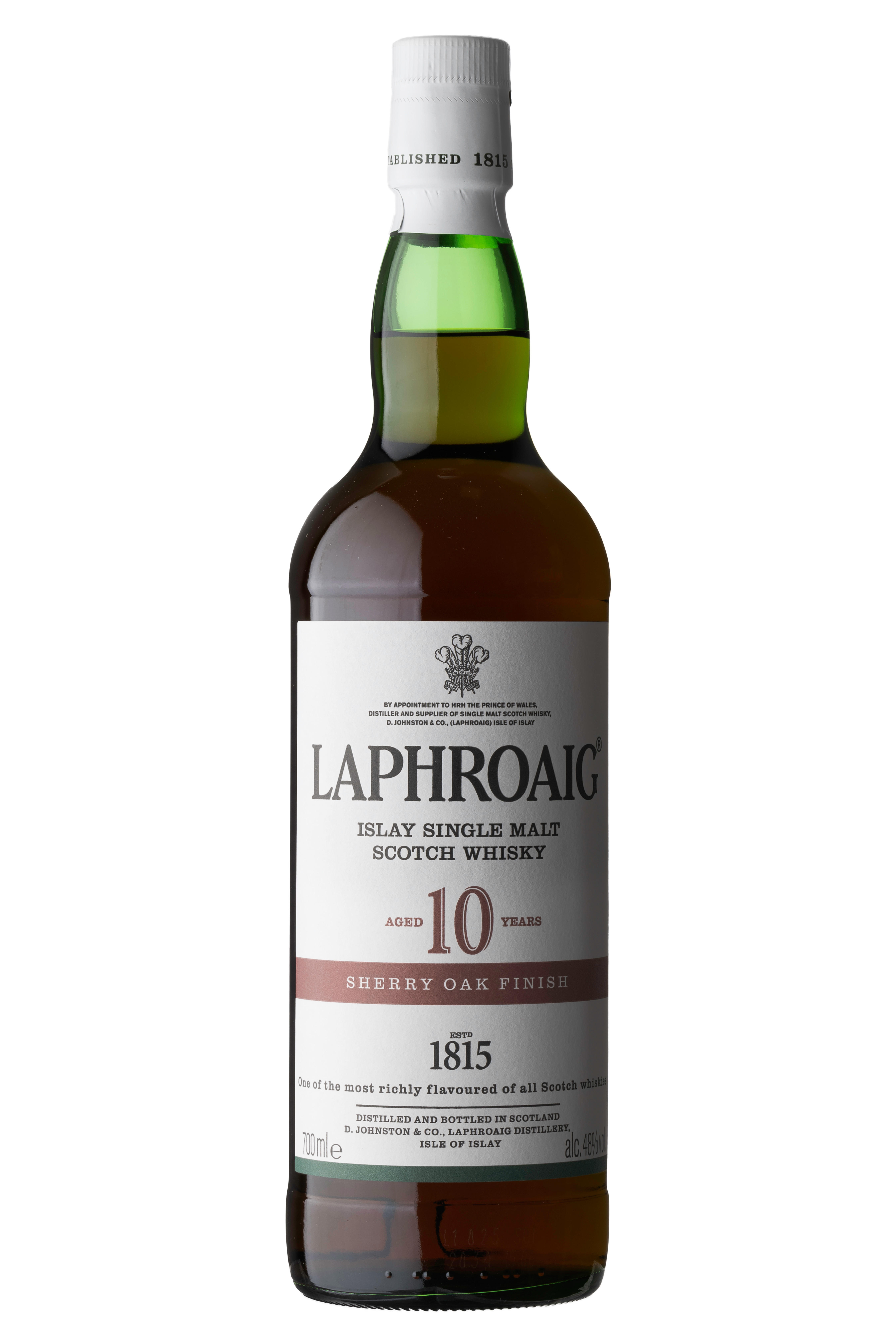 Laphroaig Islay Single Malt Scotch Whisky 10 Yr. 750ml.