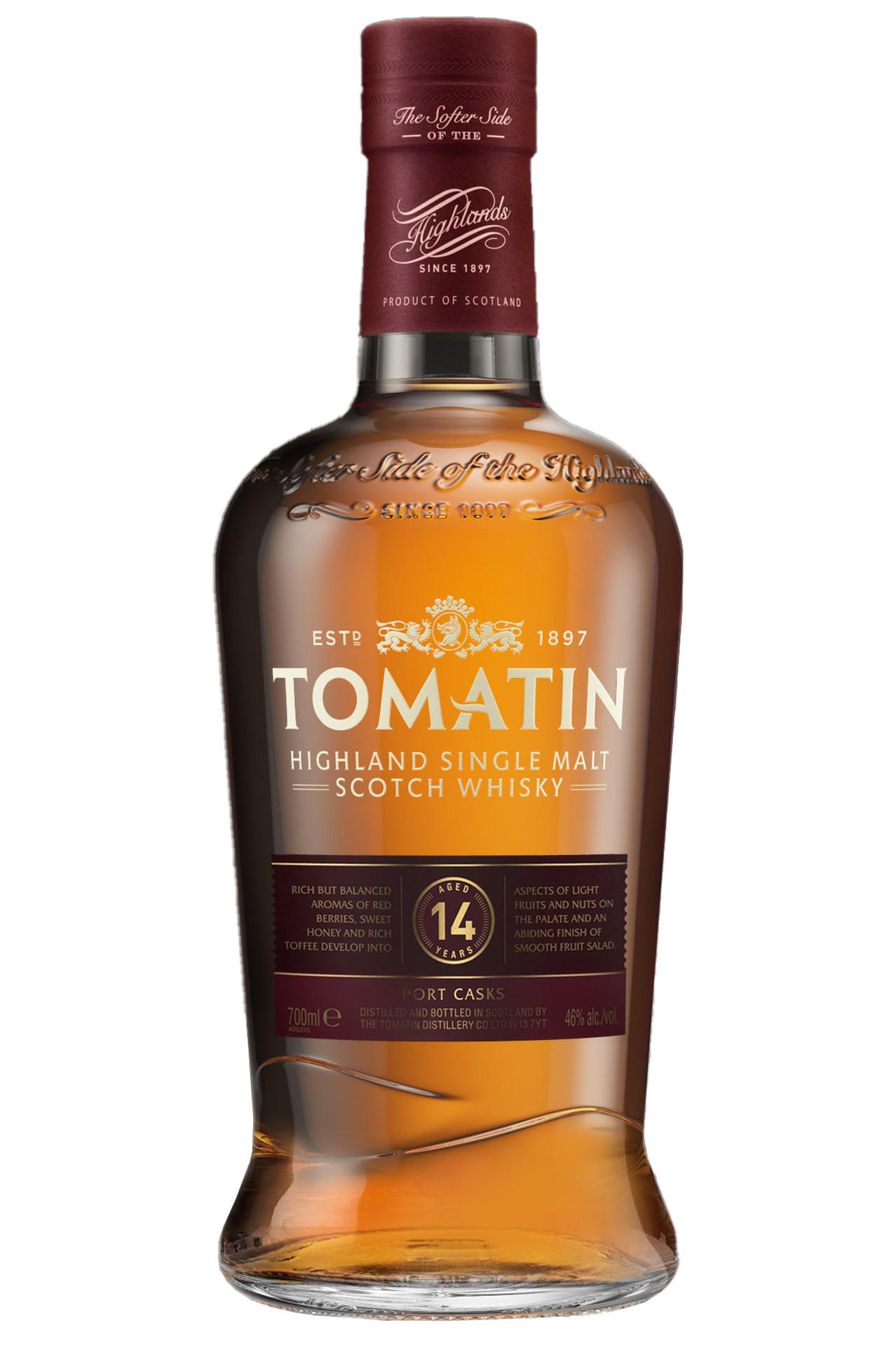 Tomatin, Port Casks, 14-Year-Old, Highland, Single Malt Scotch Whisky (46%) bottle