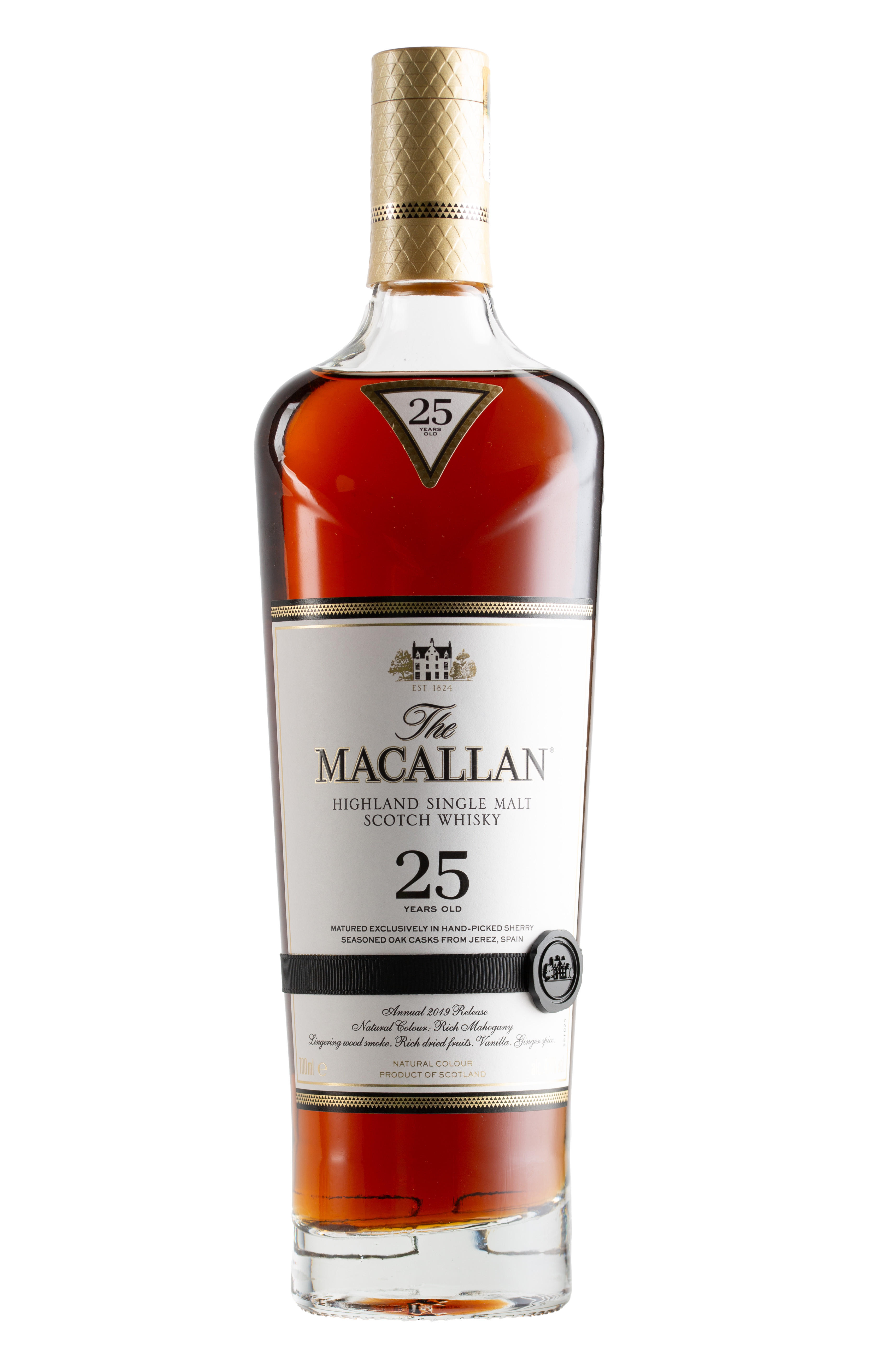 The Macallan, Sherry Oak Cask, 25-Year-Old, 2019 Release, Speyside, Single Malt Scotch Whisky (43%) bottle