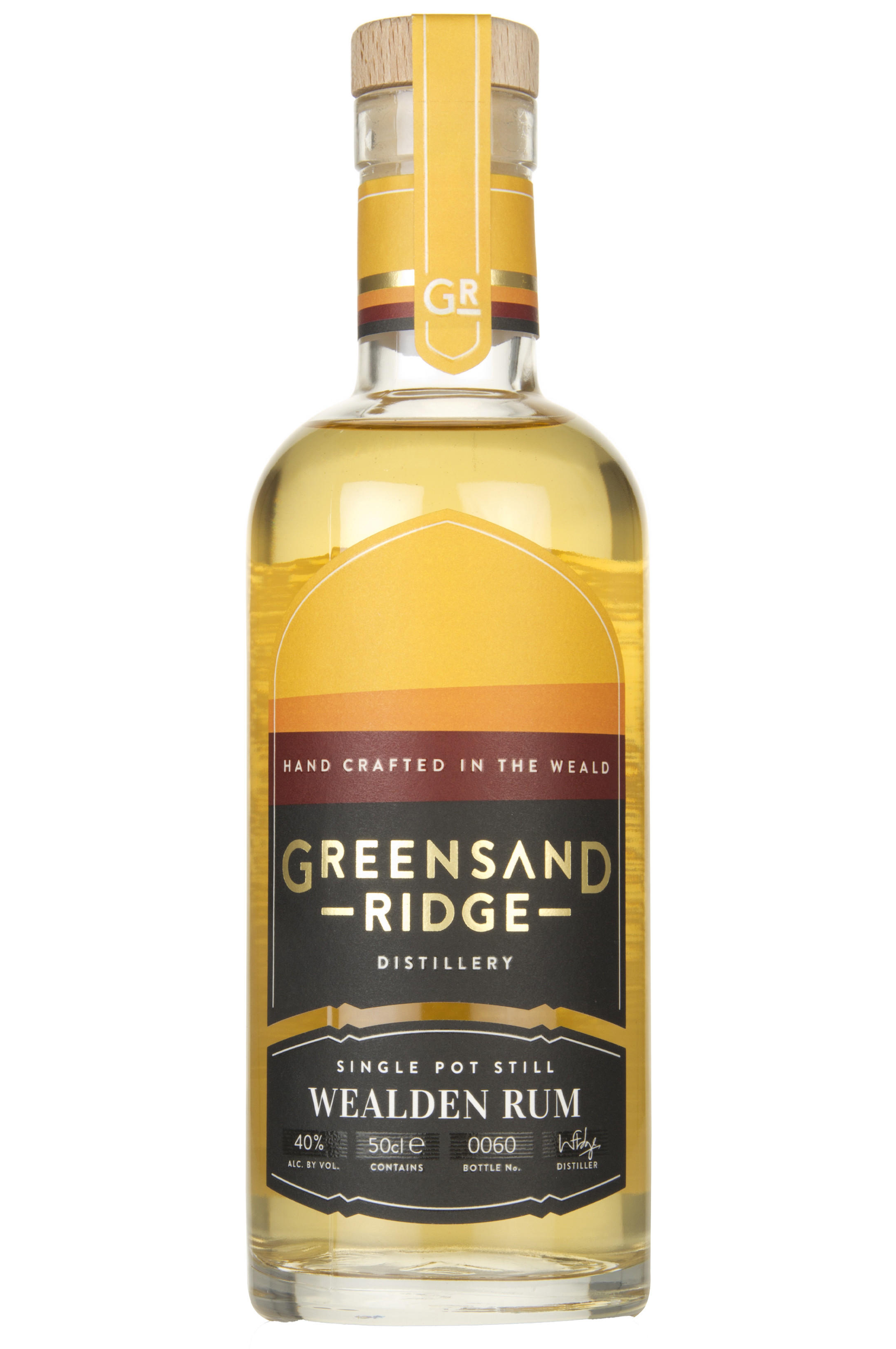 Greensand Ridge, Single Pot Still, Wealden Rum, England (40%) bottle